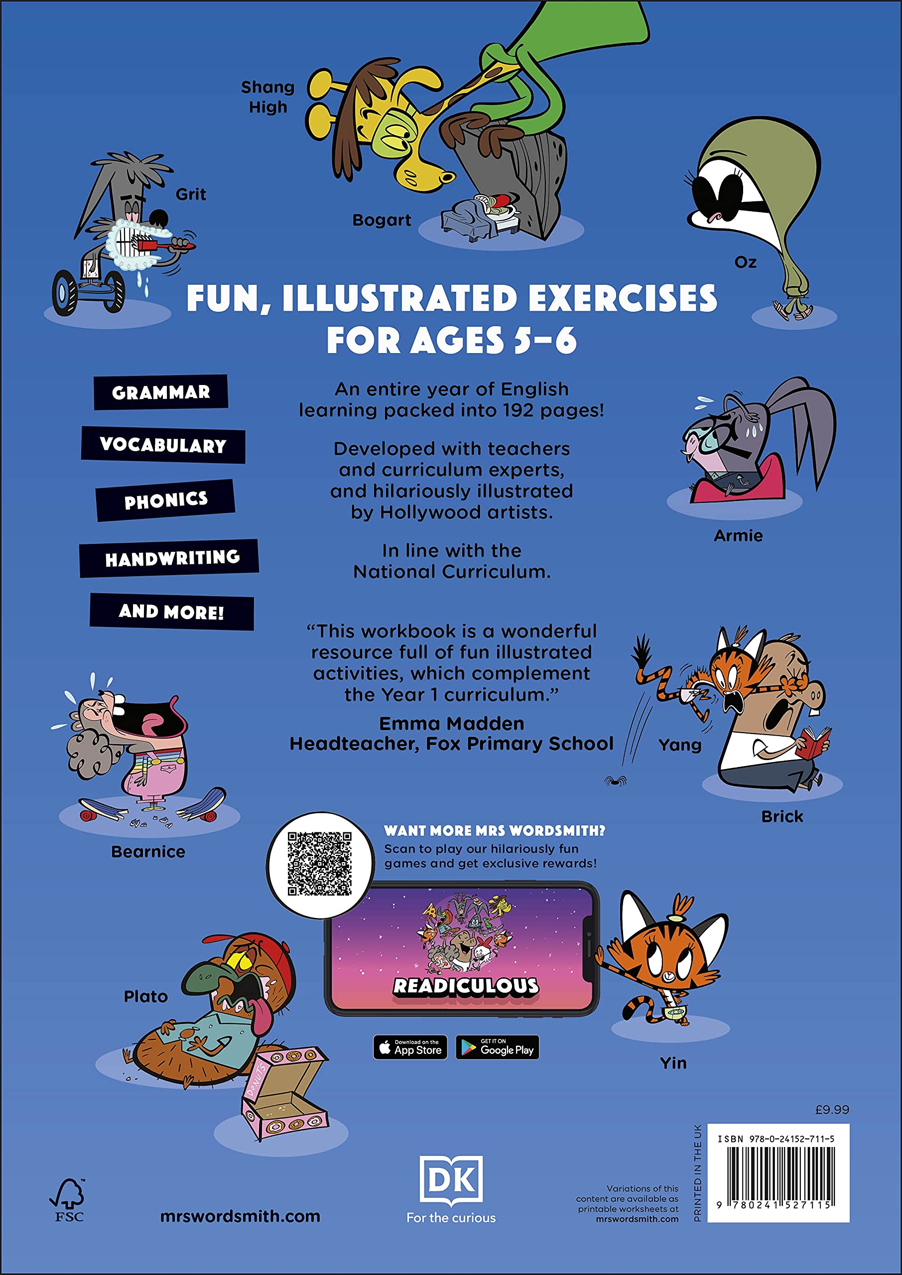 mrs wordsmith year 1 english gargantuan workbook, ages 5-6 (key stage 1) : phonics, vocabulary, handwriting, grammar, and more! - Ảnh 11