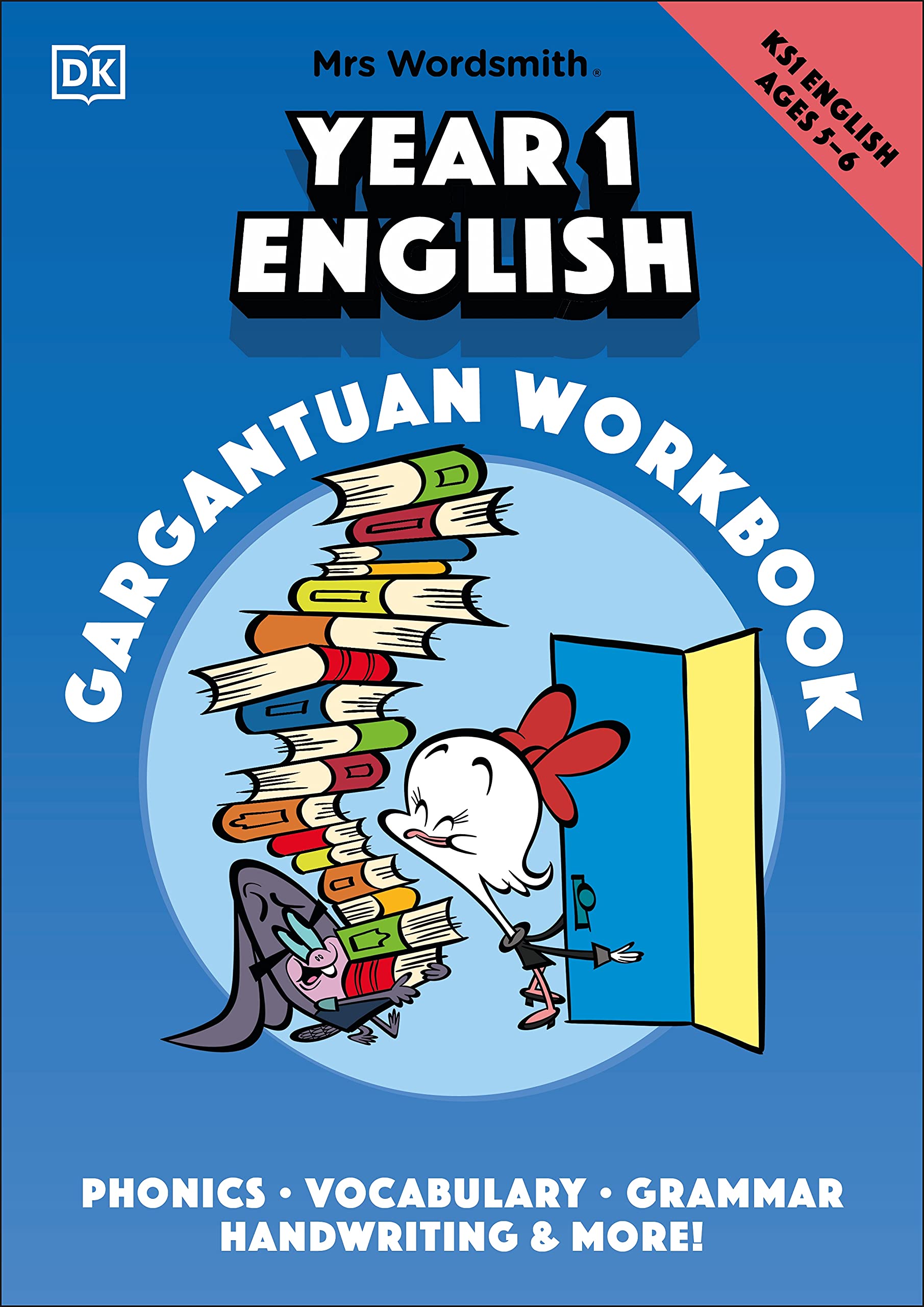mrs wordsmith year 1 english gargantuan workbook, ages 5-6 (key stage 1) : phonics, vocabulary, handwriting, grammar, and more! - Ảnh 2
