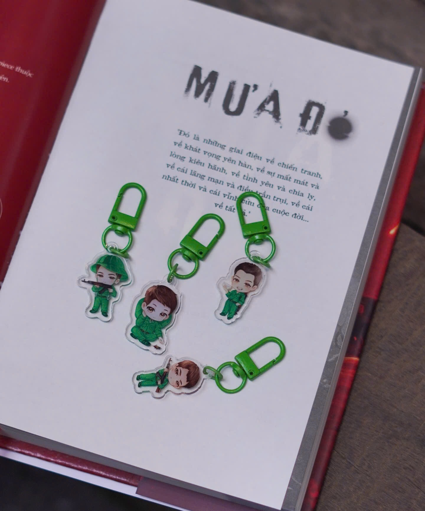 Mưa Đỏ - Ấn Bản Kỷ Niệm - Bìa Cứng - Tặng Kèm Bookmark + Móc Khoá Phone Charm Chibi Hình Tiểu Đội 1 Random 1 Trong 7 Mẫu - Ảnh 18