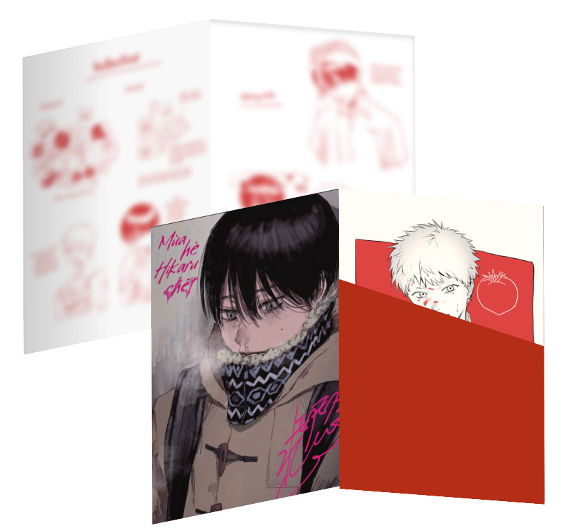 mùa hè hikaru chết - tập 3 - bản giới hạn - tặng kèm bìa đặc biệt hai mặt + leaflet ngoại truyện + postcard + móc khóa dây chuông + tranh apet - Ảnh 4