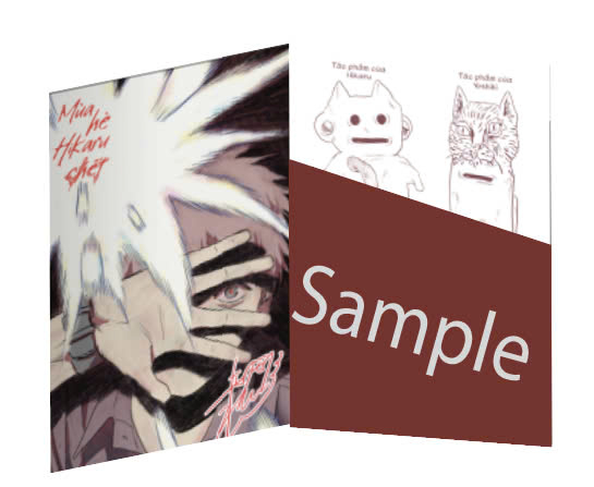 mùa hè hikaru chết - tập 4 - bản sưu tầm - tặng kèm bìa đặc biệt hai mặt + leaflet ngoại truyện + postcard + móc khóa dây chuông + poster kèm tube - Ảnh 4