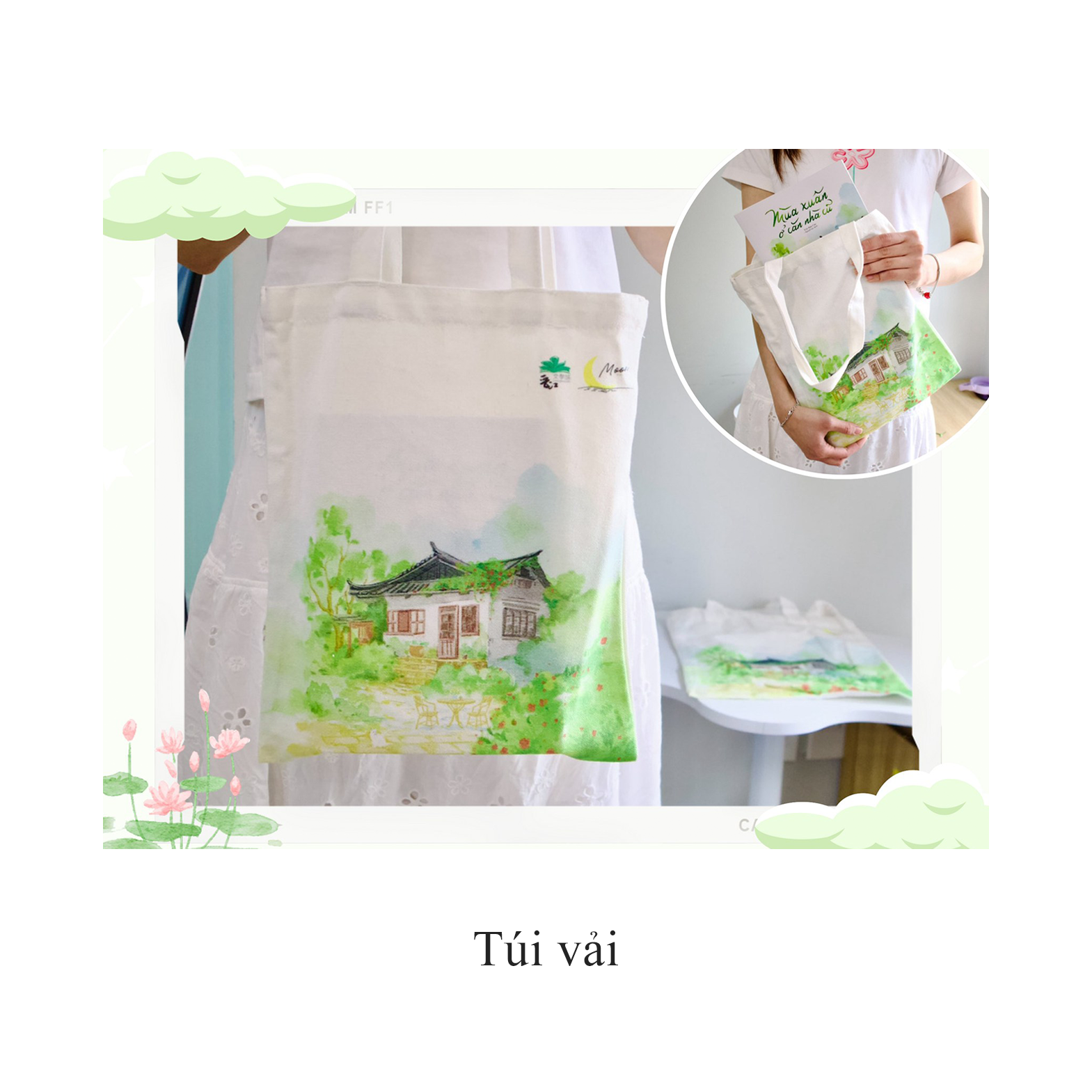 mùa xuân ở căn nhà cũ - bản đặc biệt - tặng kèm bookmark bồi cứng + standee giấy + túi vải - Ảnh 5