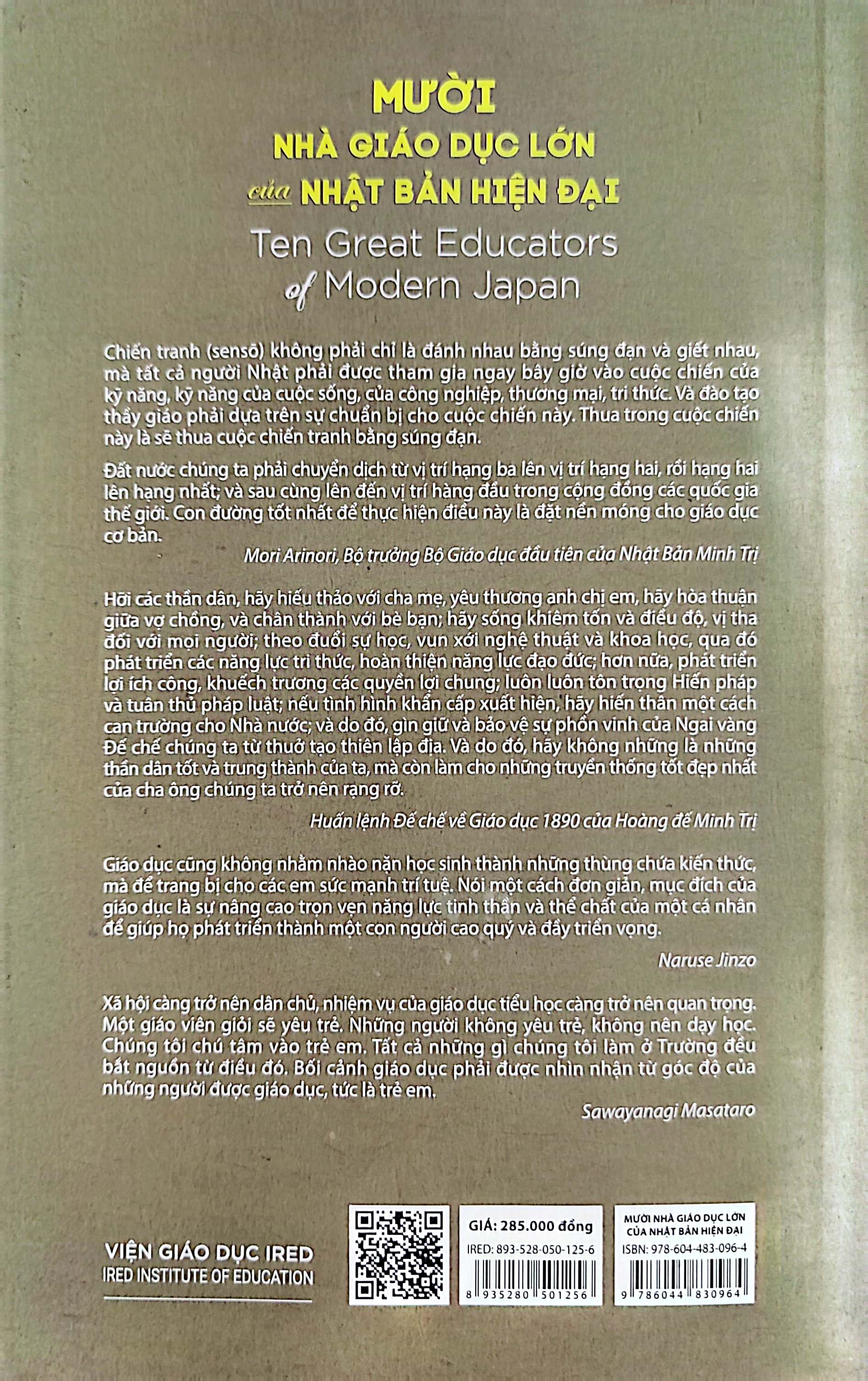 mười nhà giáo dục lớn của nhật bản hiện đại - một cách nhìn nhật bản - bìa cứng - Ảnh 11