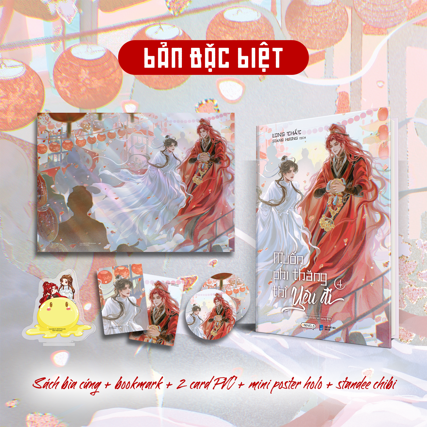muốn phi thăng thì yêu đi - tập 4 - bản đặc biệt - bìa cứng - tặng kèm 1 bookmark tròn hai mặt + 2 card pvc + 1 mini poster holo + 1 standee chibi - Ảnh 2