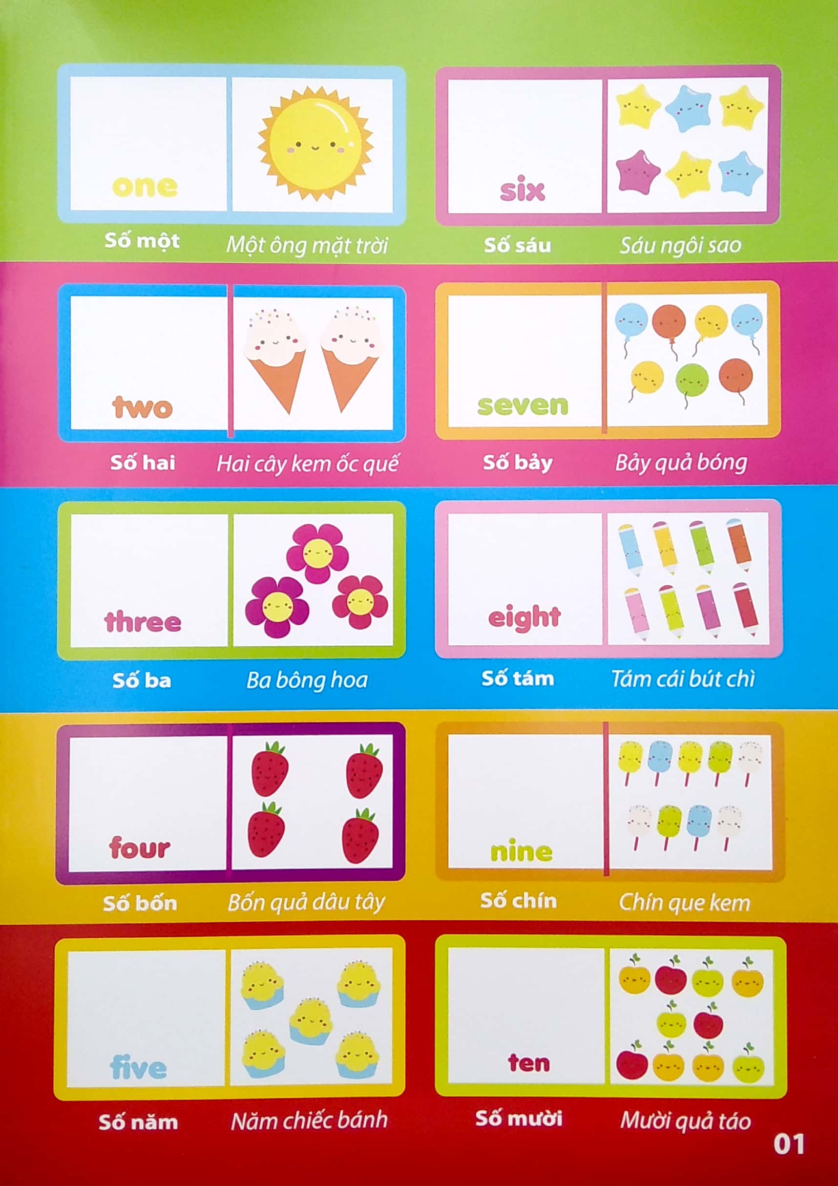 my first book stickers - số đếm hình dạng màu sắc - Ảnh 3