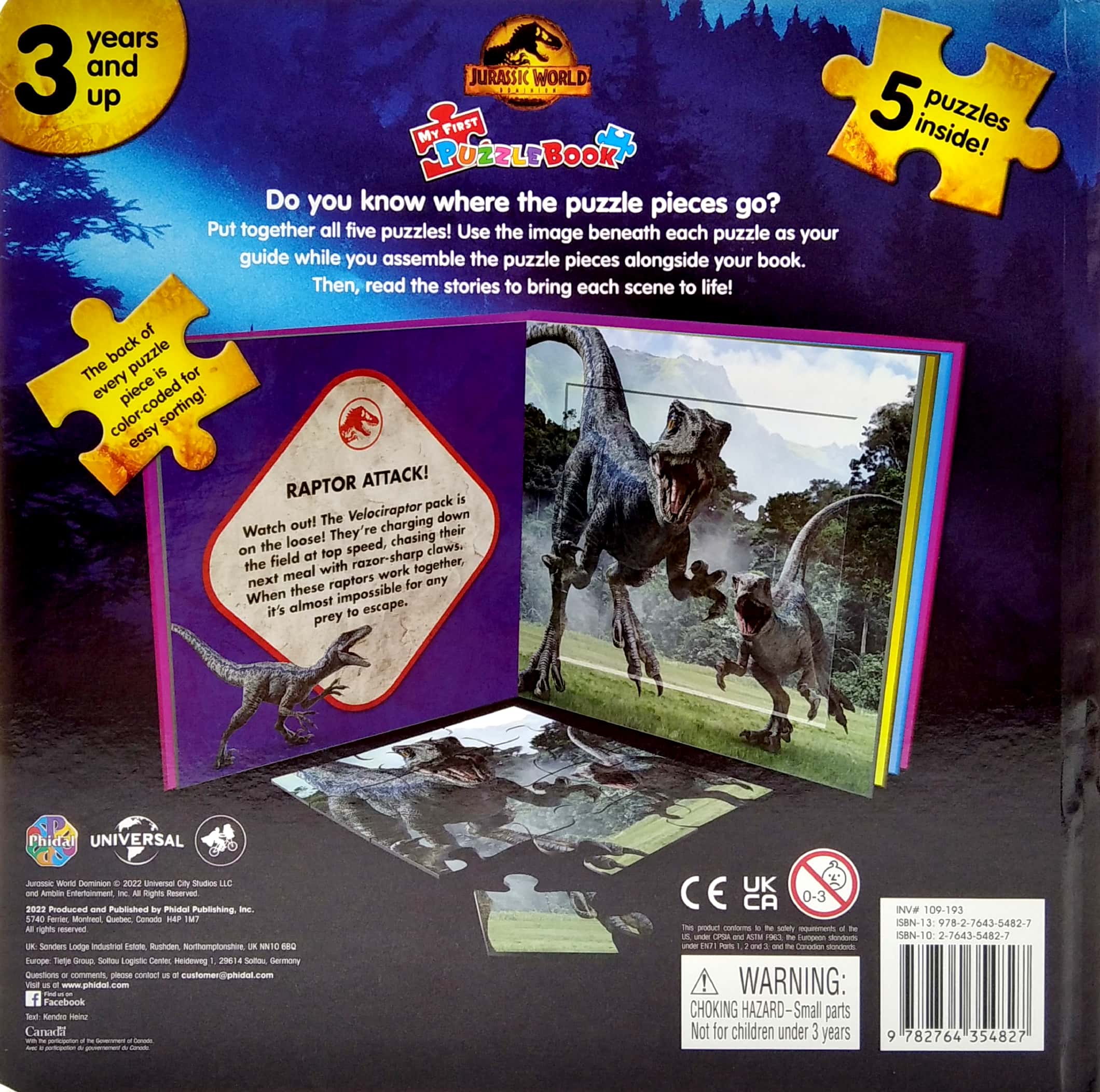my first puzzle book: universal jurassic world - Ảnh 10