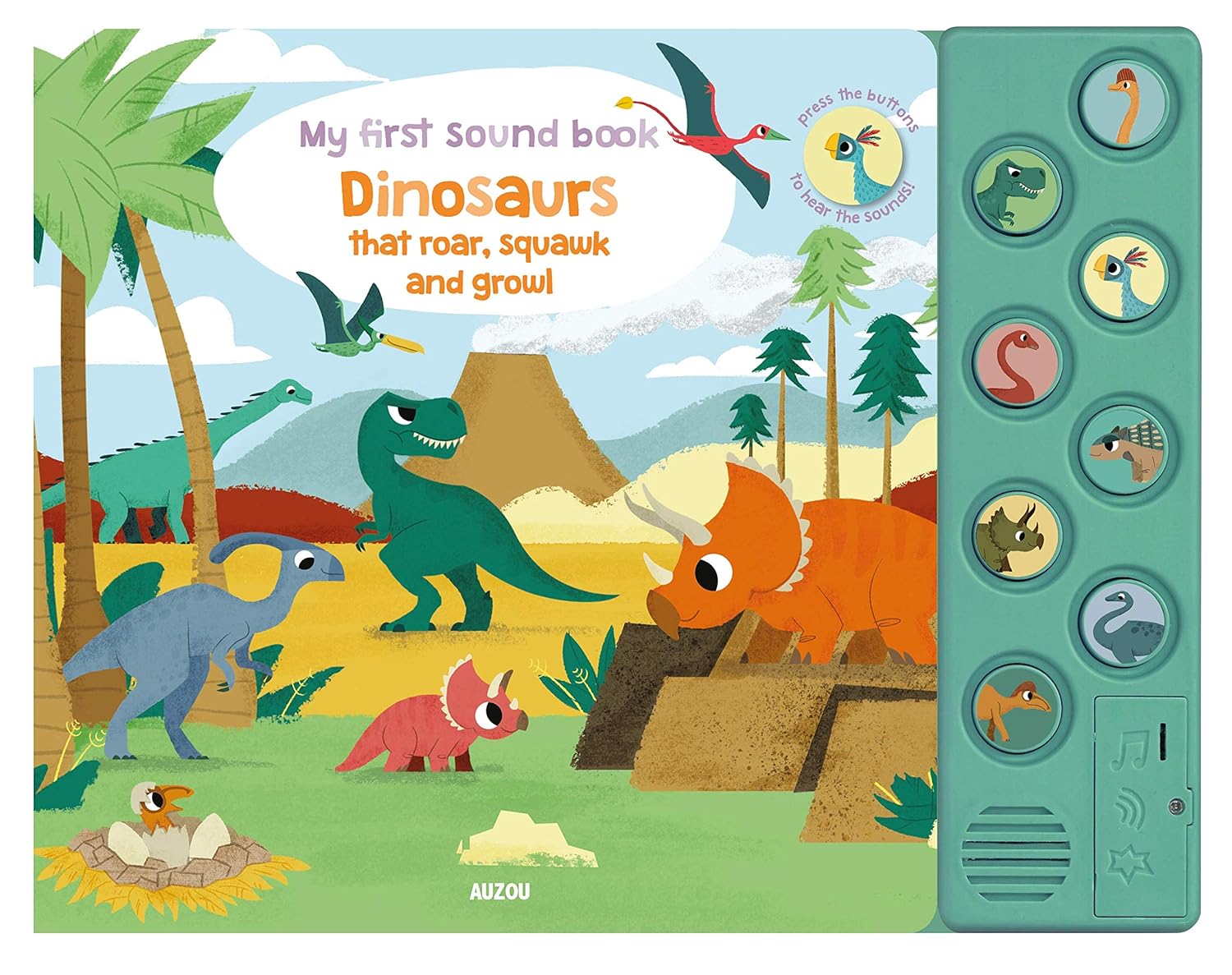 my first sound book: dinosaurs that roar, squawk and growl - Ảnh 2