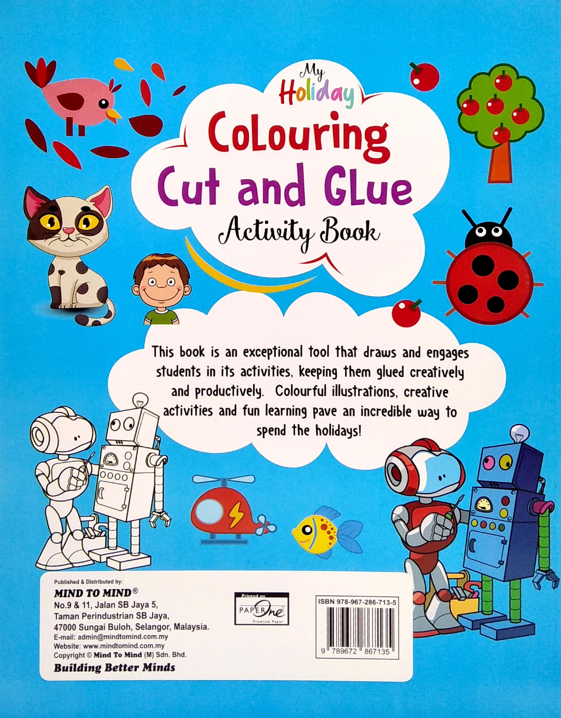 my holiday colouring cut and glue activity book - Ảnh 6