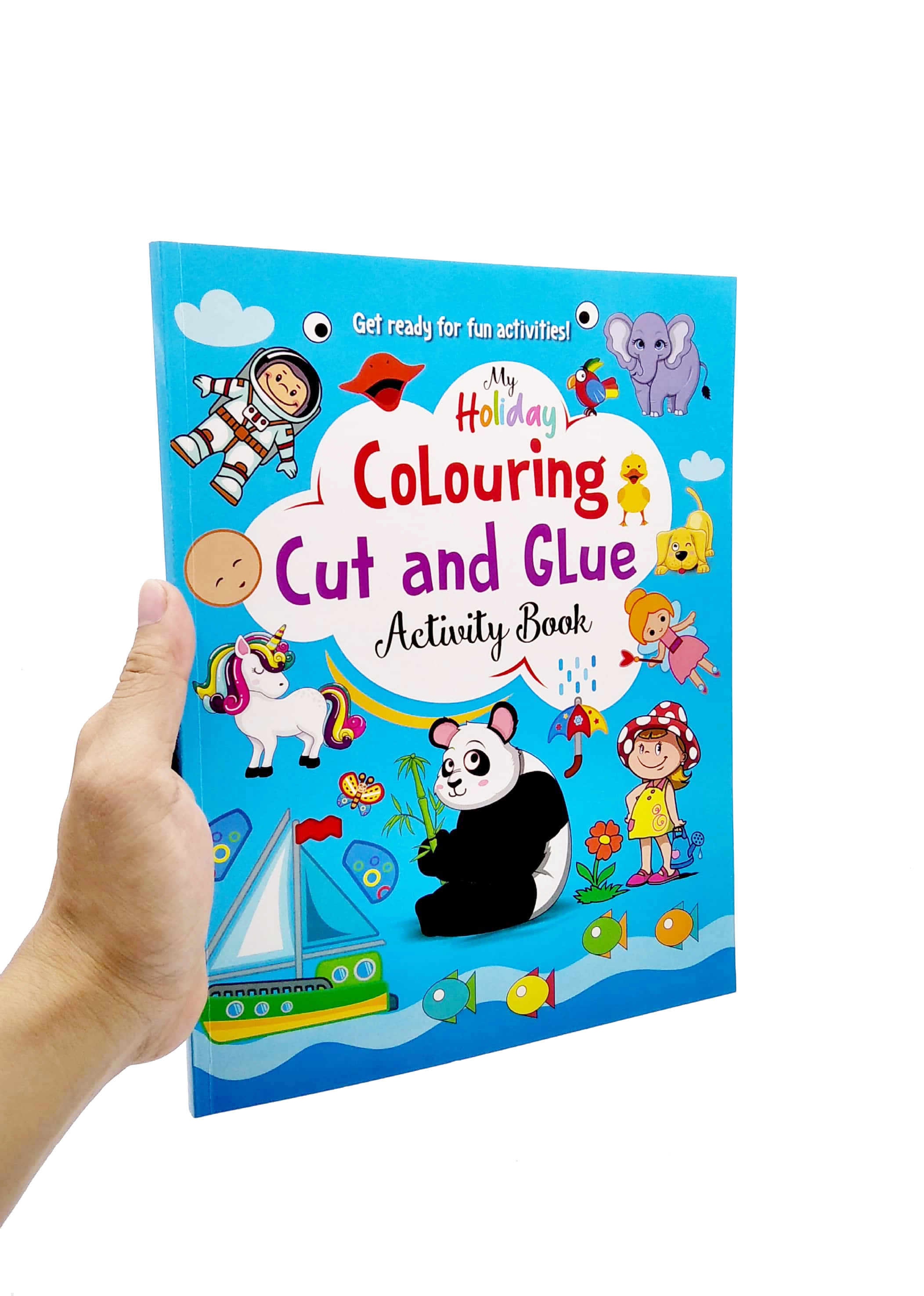 my holiday colouring cut and glue activity book - Ảnh 7
