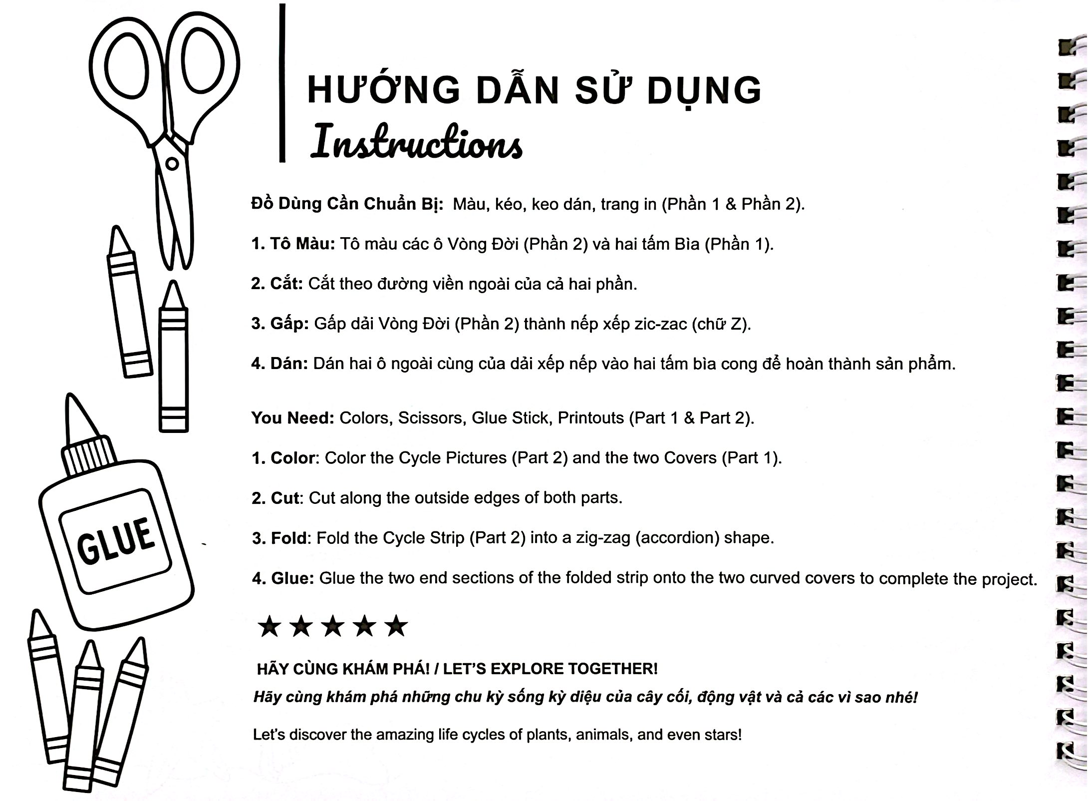 My Life Cycle Activity Book - Vòng Đời Kỳ Diệu - Khám Phá Tự Nhiên Qua Tô Màu, Cắt Dán, Và Gấp - Ảnh 10