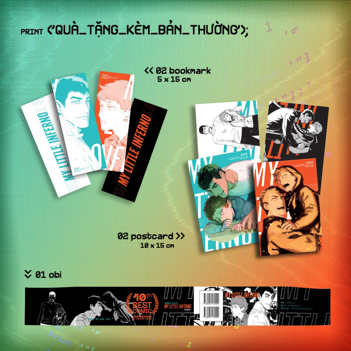 my little inferno (trọn bộ 2 tập) - tặng kèm 02 bìa sách đặc biệt + 02 bookmark + 02 postcard + đai sách - Ảnh 3