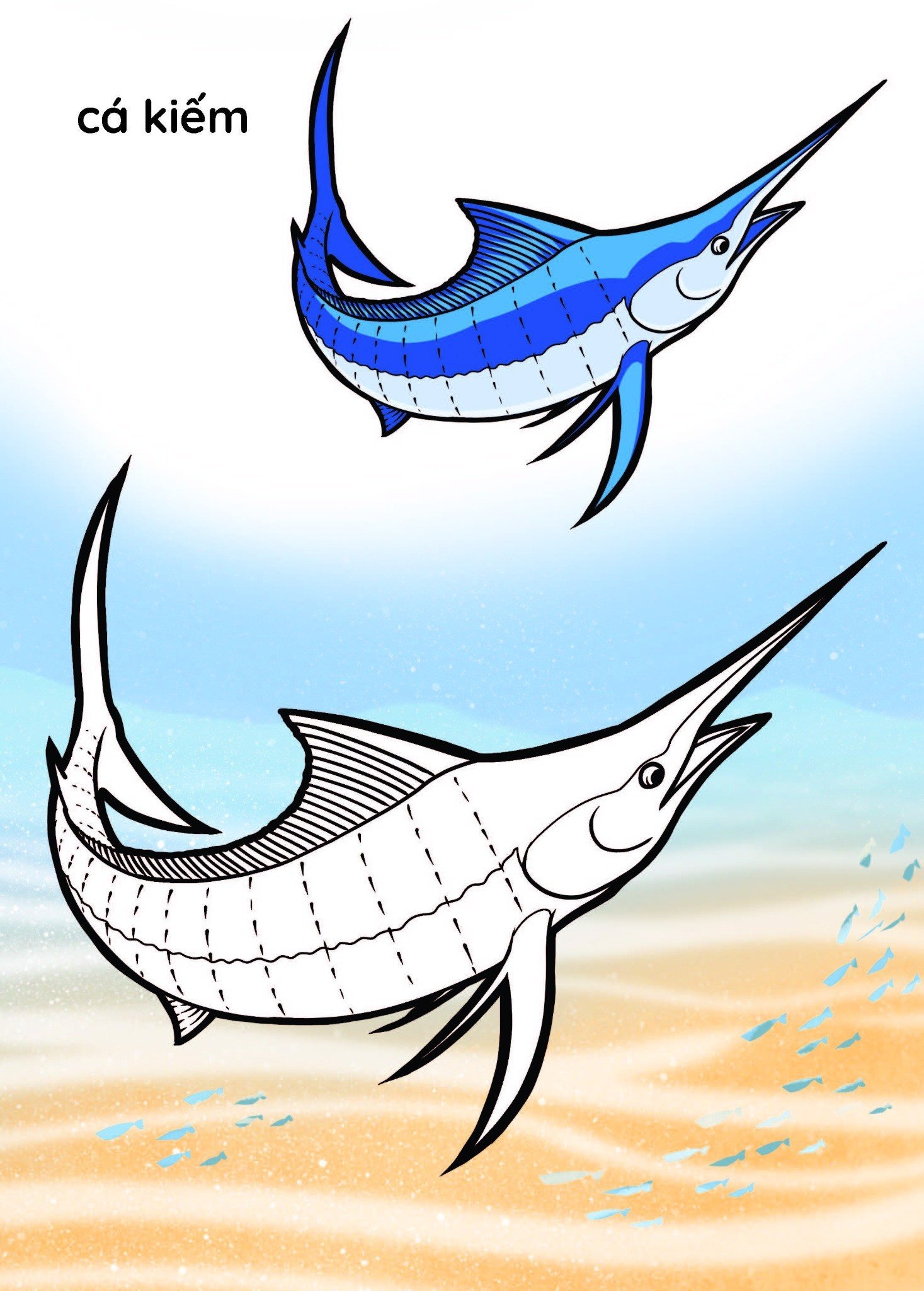 nào mình cùng tô màu nhé! - đại dương - Ảnh 3