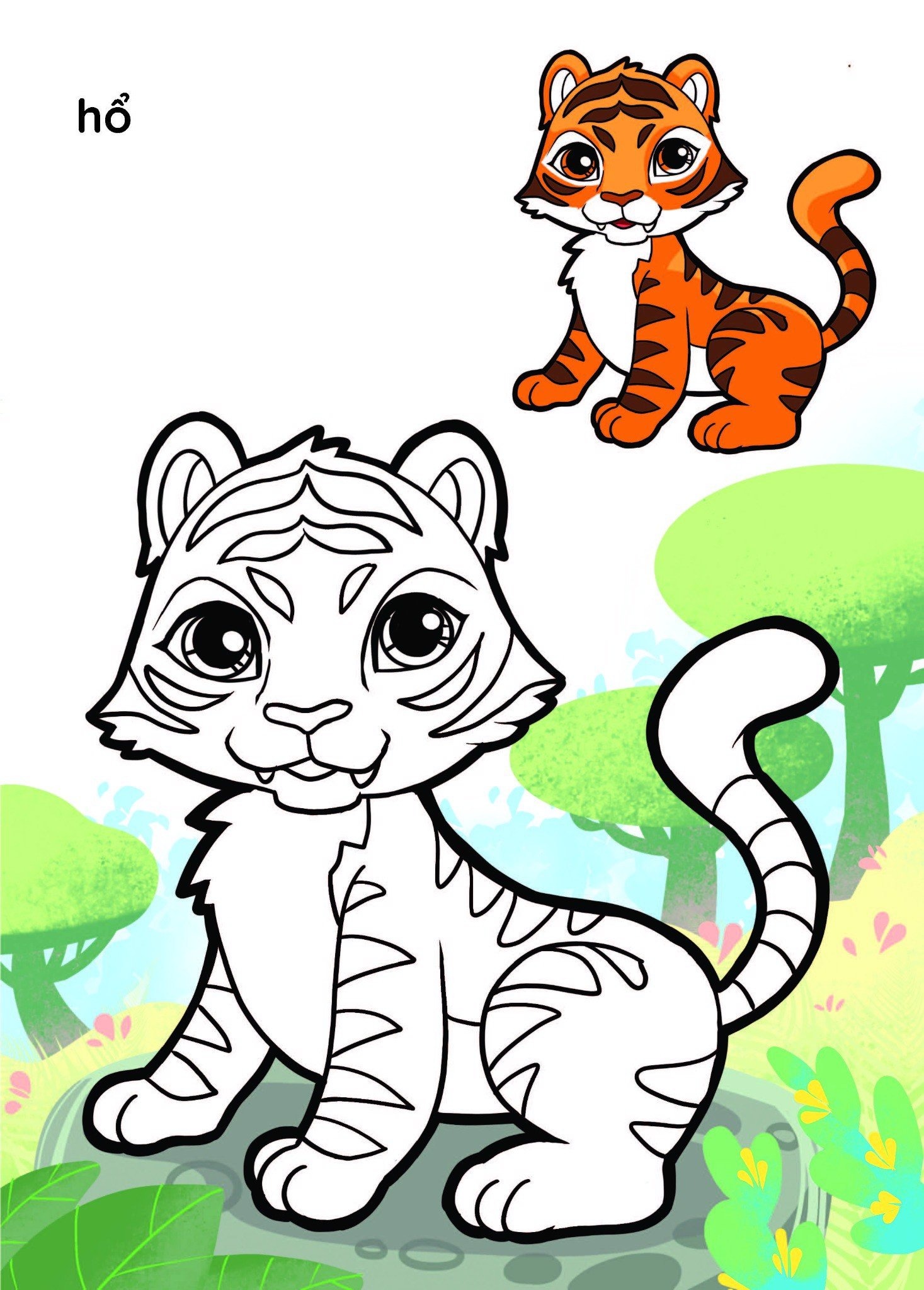 nào mình cùng tô màu nhé! - rừng xanh - Ảnh 3