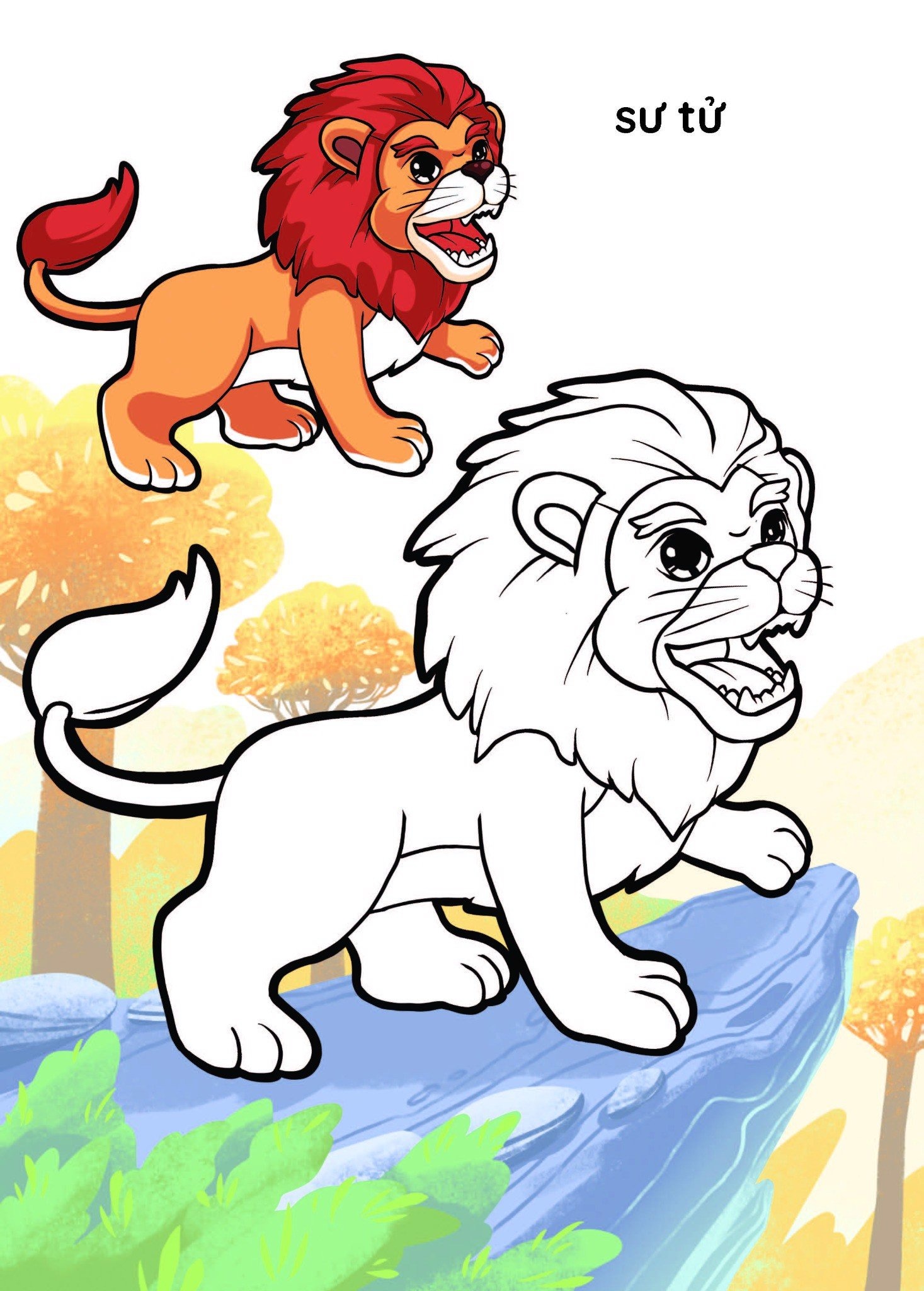 nào mình cùng tô màu nhé! - rừng xanh - Ảnh 5