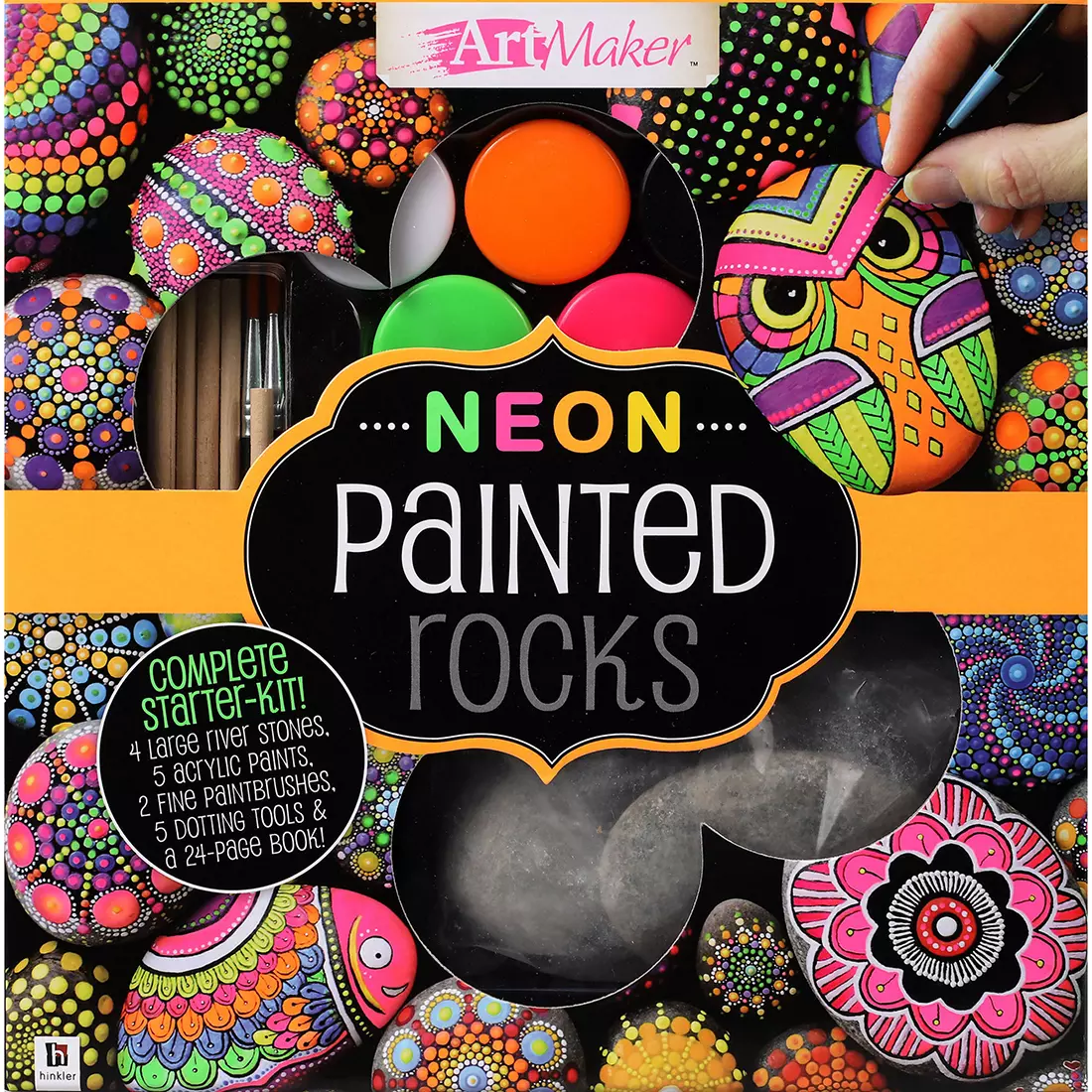 neon painted rocks deluxe kit - Ảnh 2