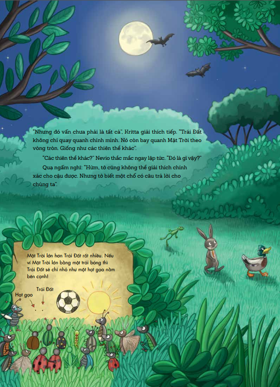 nevio chú chuột dũng cảm - tại sao có ngày và đêm, mặt trời thì chiếu sáng, và mặt trăng thì quay xung quanh trái đất? - Ảnh 4