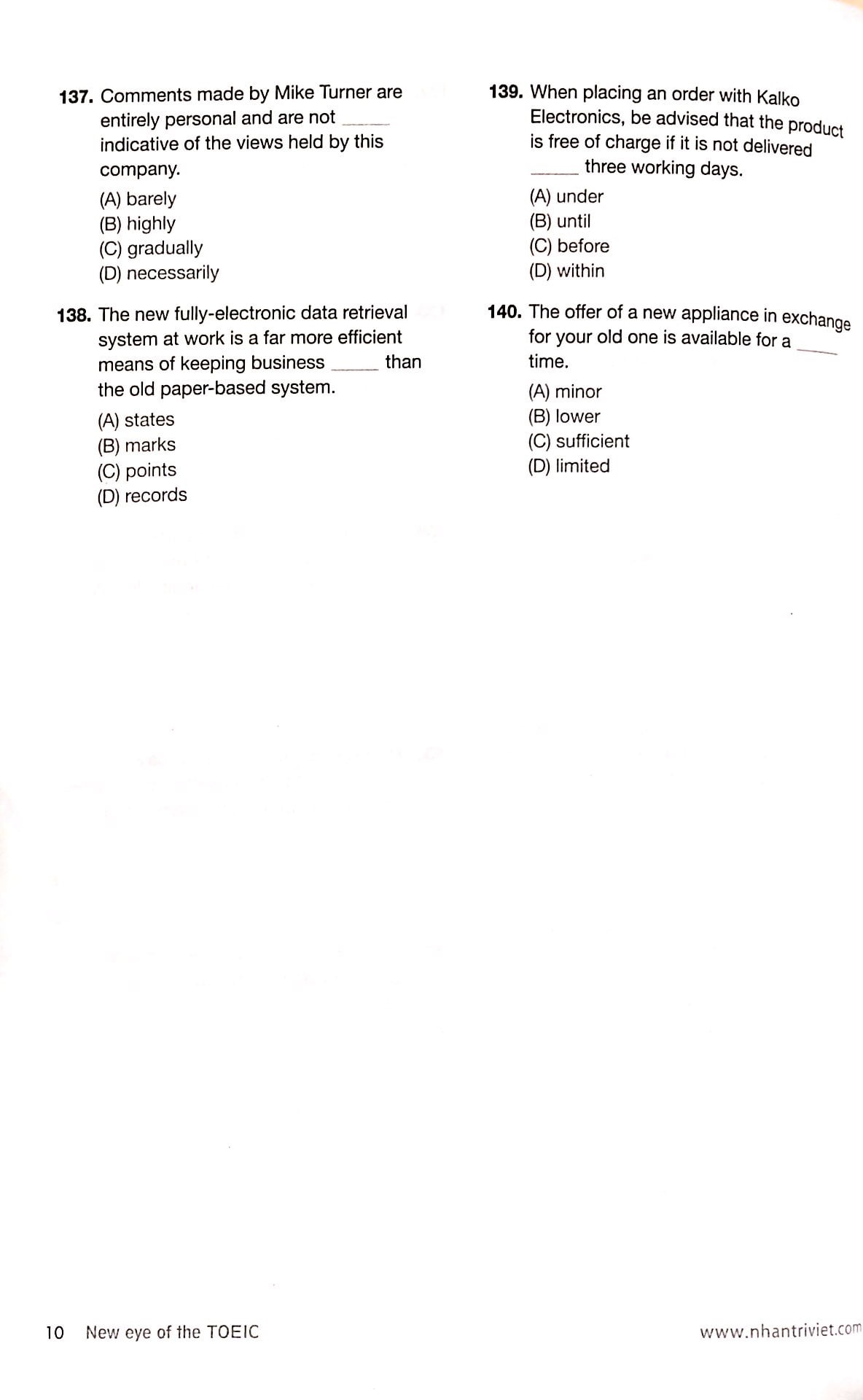 new eye of the toeic (không cd) - Ảnh 8