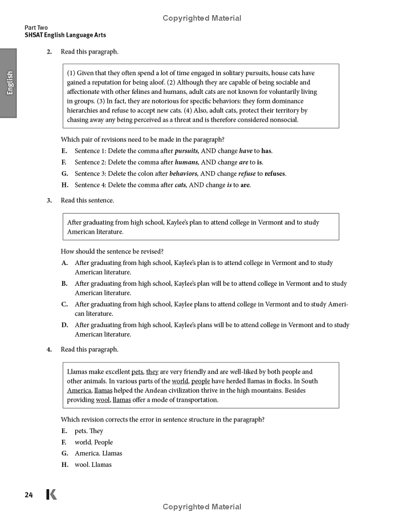 new york city shsat prep 2020 & 2021: 3 practice tests + proven strategies + review (kaplan test prep ny) - Ảnh 15