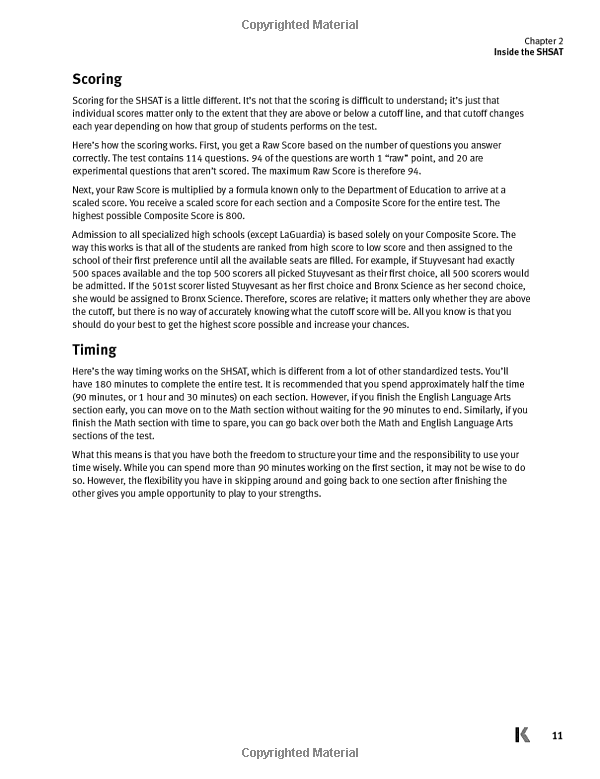 new york city shsat prep 2020 & 2021: 3 practice tests + proven strategies + review (kaplan test prep ny) - Ảnh 5