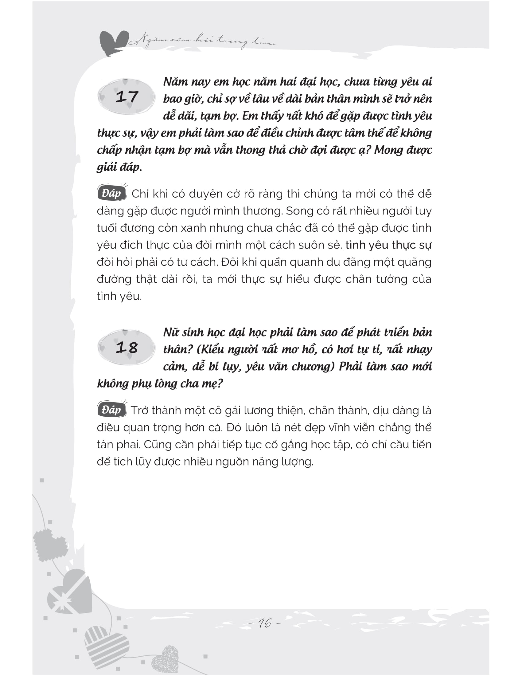 ngàn câu hỏi trong tim: sống thanh tâm tĩnh, sống vui tâm an - Ảnh 11