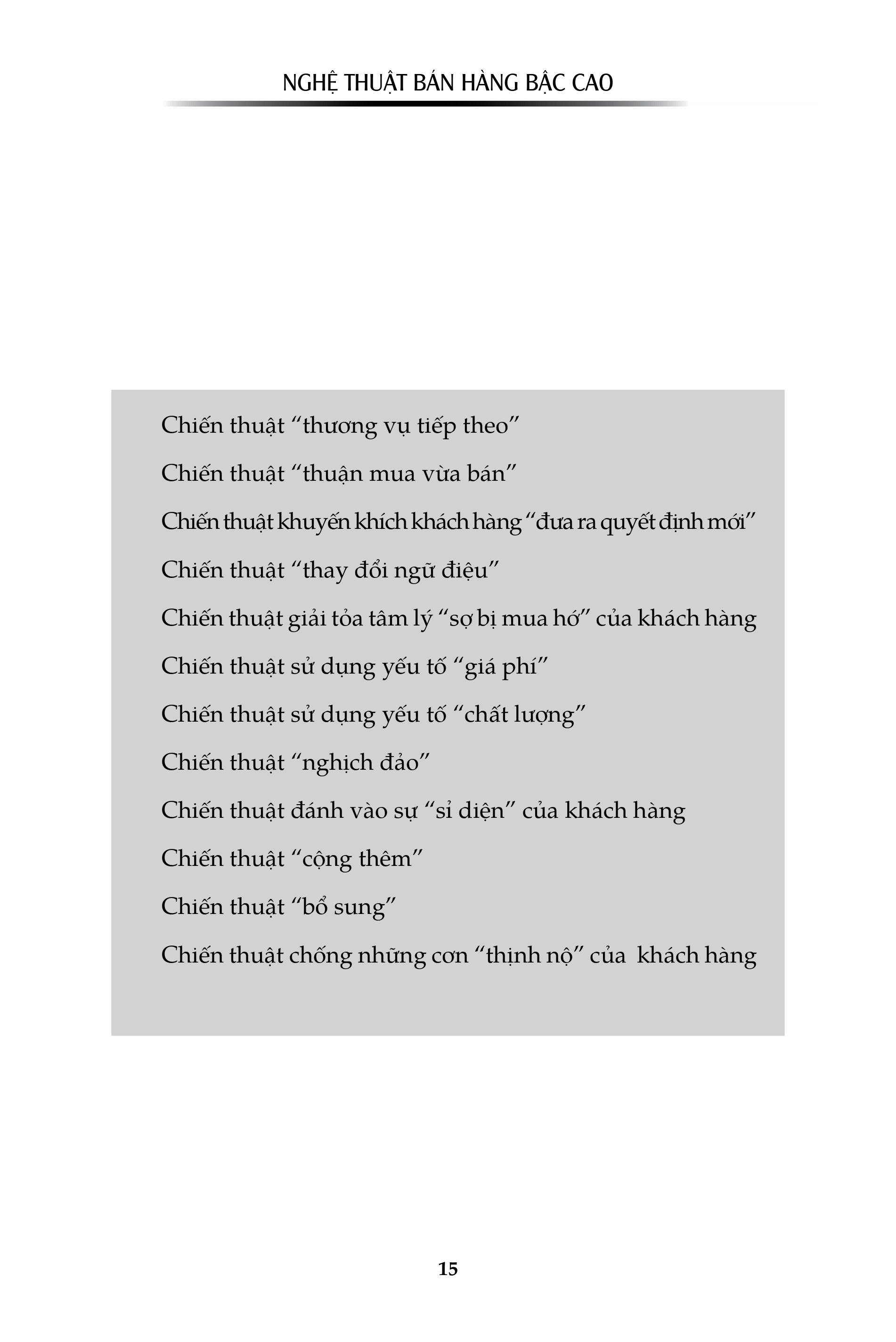 nghệ thuật bán hàng bậc cao - bí quyết chốt deal mọi thời đại (khổ lớn) (tái bản 2021) - Ảnh 11