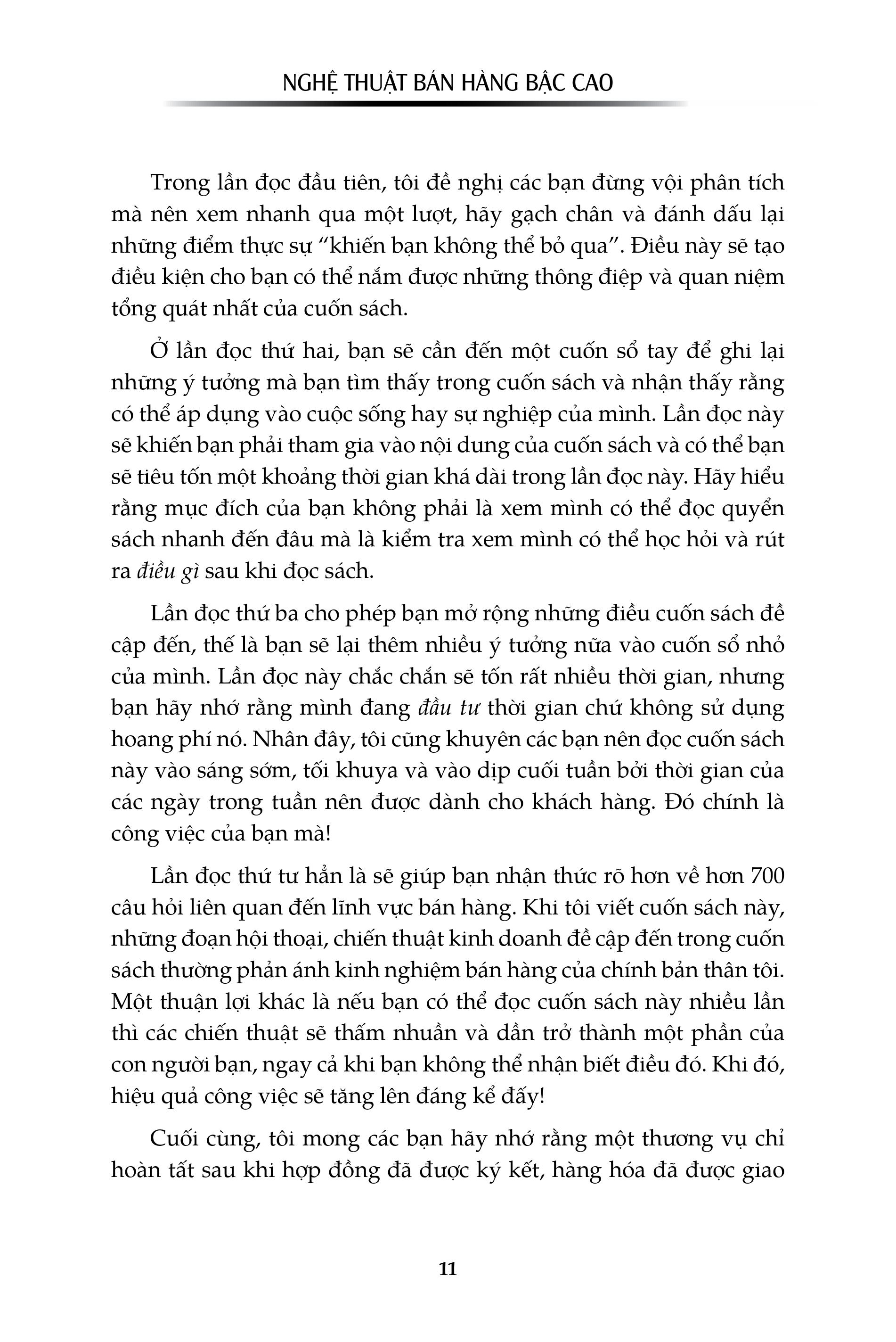 nghệ thuật bán hàng bậc cao - bí quyết chốt deal mọi thời đại (khổ lớn) (tái bản 2021) - Ảnh 7