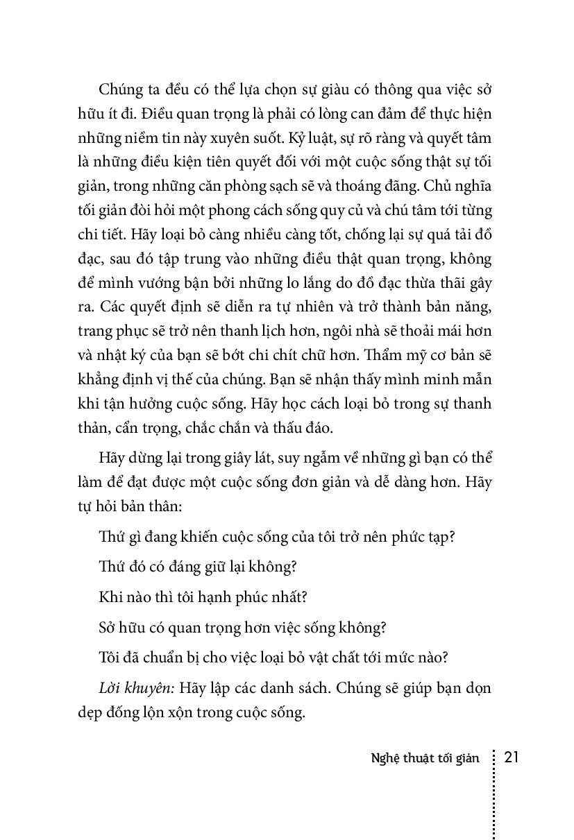 nghệ thuật tối giản - có ít đi, sống nhiều hơn (tái bản 2018) - Ảnh 11