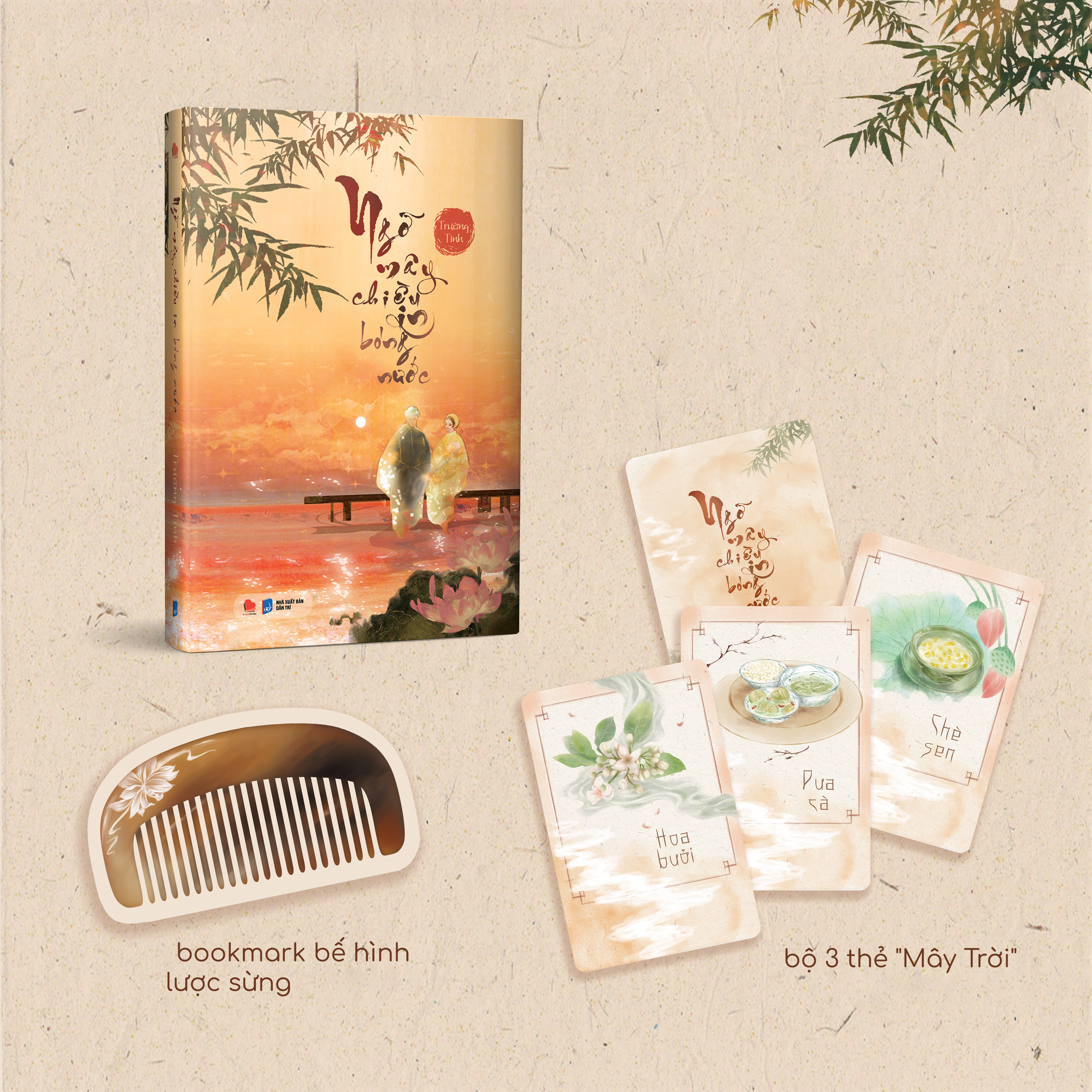 ngỡ mây chiều in bóng nước - bản đặc biệt - tặng kèm bộ 3 thẻ mây trời + bookmark bế hình lược sừng - Ảnh 2