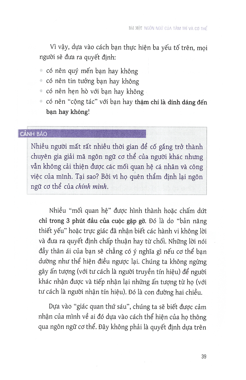 ngôn ngữ cơ thể - 7 bài học đơn giản để làm chủ ngôn ngữ không lời (tái bản) - Ảnh 10