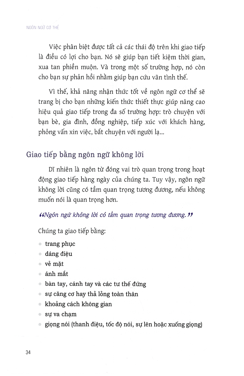 ngôn ngữ cơ thể - 7 bài học đơn giản để làm chủ ngôn ngữ không lời (tái bản) - Ảnh 5