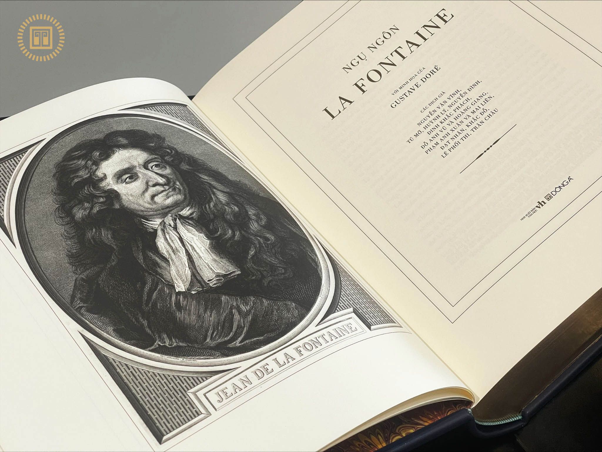ngụ ngôn la fontaine - ấn bản giới hạn - bìa da - Ảnh 8
