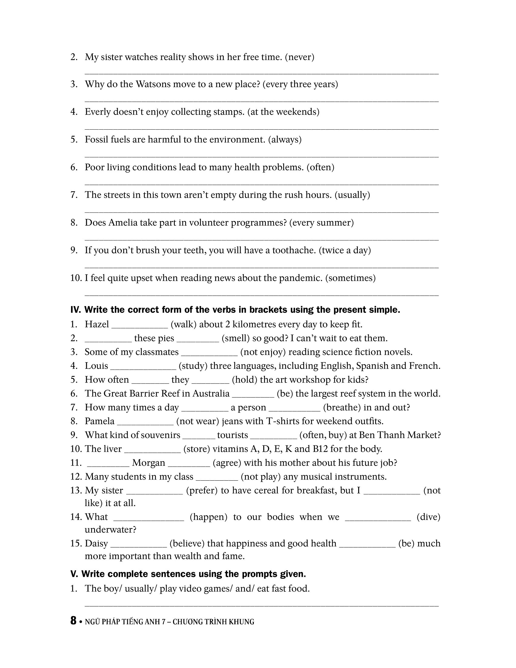 ngữ pháp tiếng anh 7 (theo chương trình khung của bộ giáo dục và đào tạo) - Ảnh 11