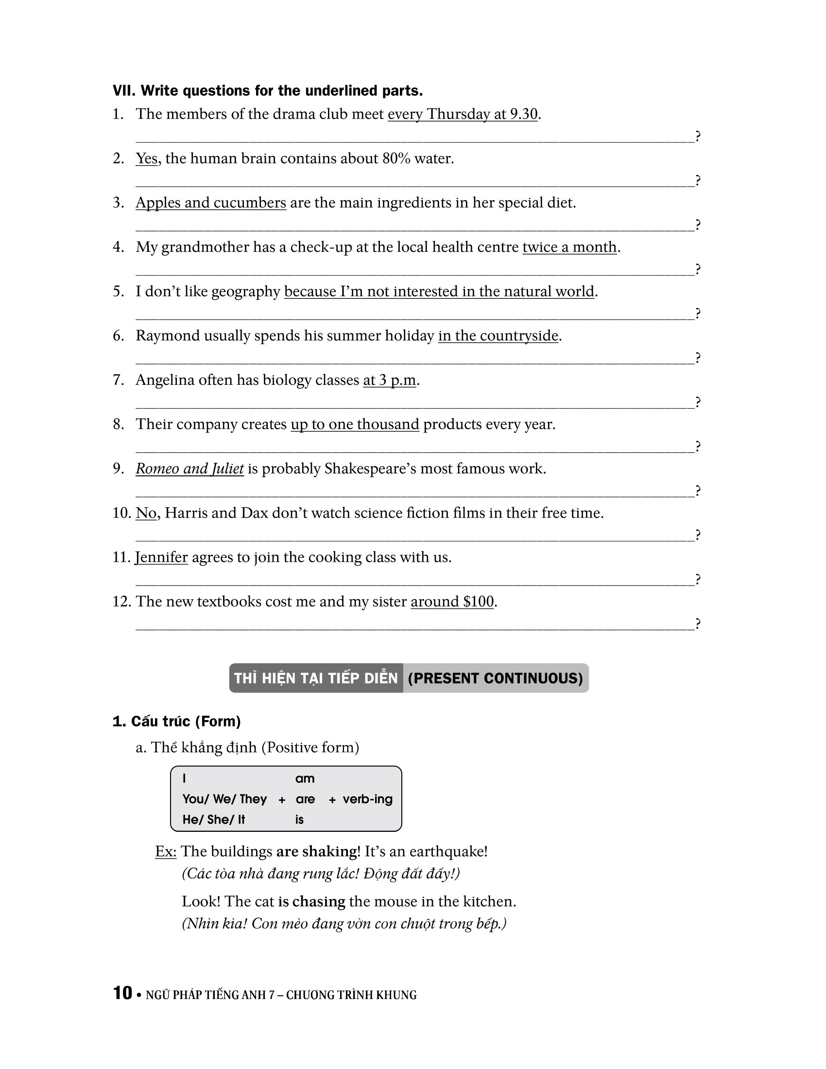 ngữ pháp tiếng anh 7 (theo chương trình khung của bộ giáo dục và đào tạo) - Ảnh 13
