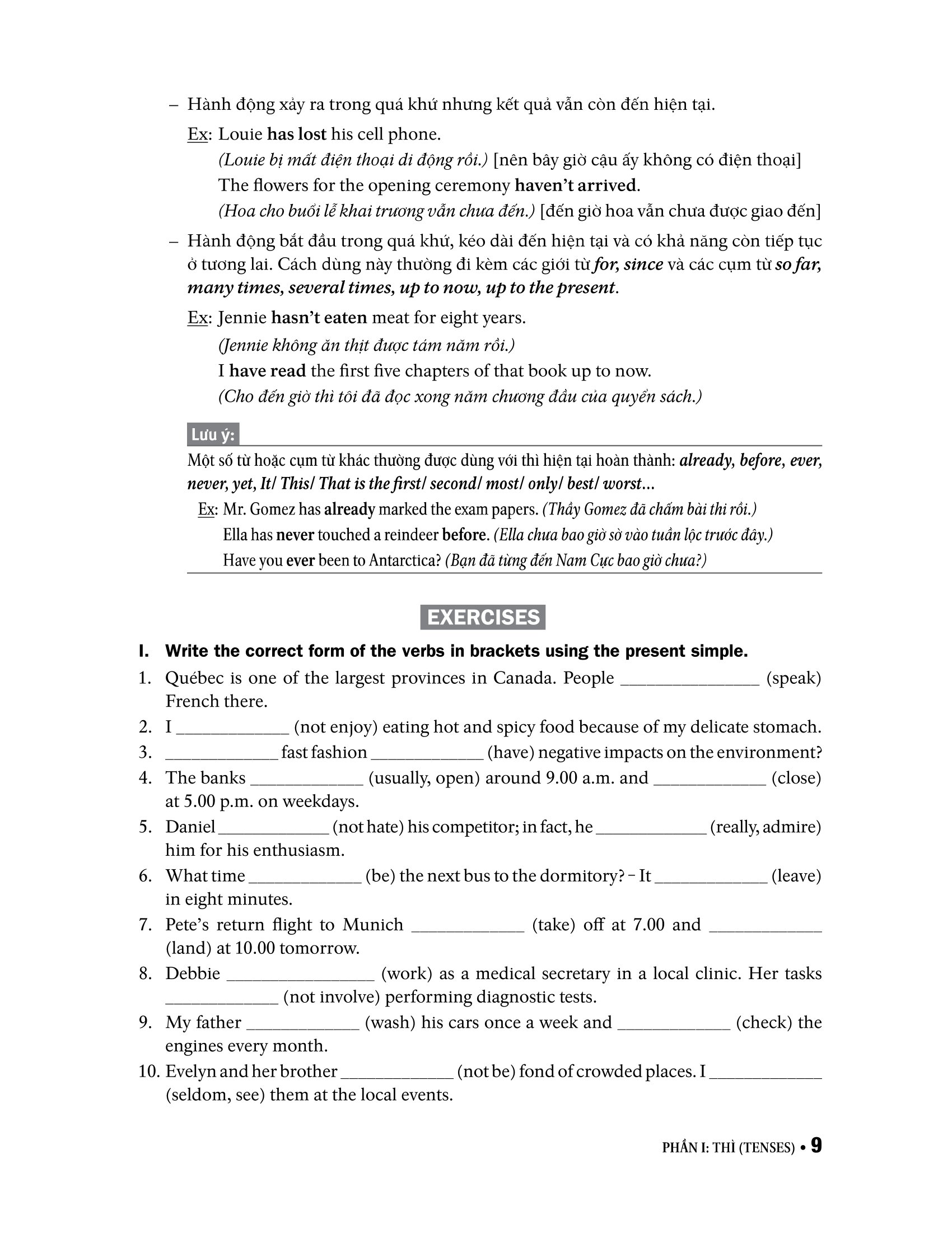 ngữ pháp tiếng anh lớp 9 - theo chương trình khung của bộ gd&đt - Ảnh 10