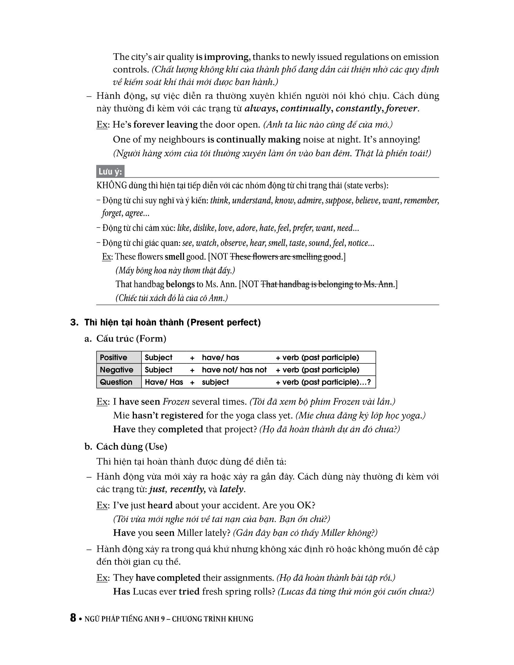 ngữ pháp tiếng anh lớp 9 - theo chương trình khung của bộ gd&đt - Ảnh 9
