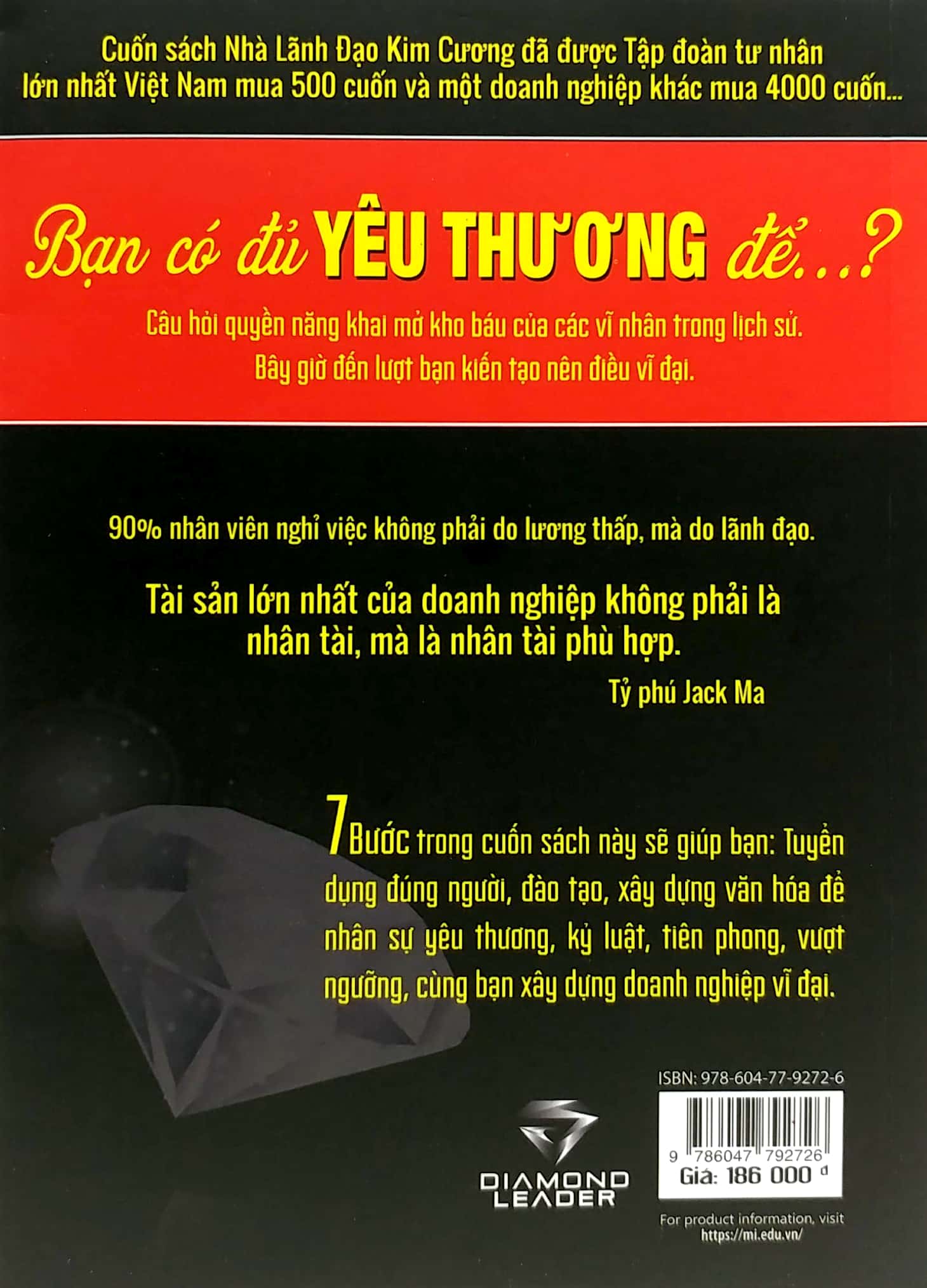 nhà lãnh đạo kim cương (7 bước xây dựng đội ngũ tài năng giúp doanh nghiệp tăng 300% lợi nhuận) - tái bản - Ảnh 7
