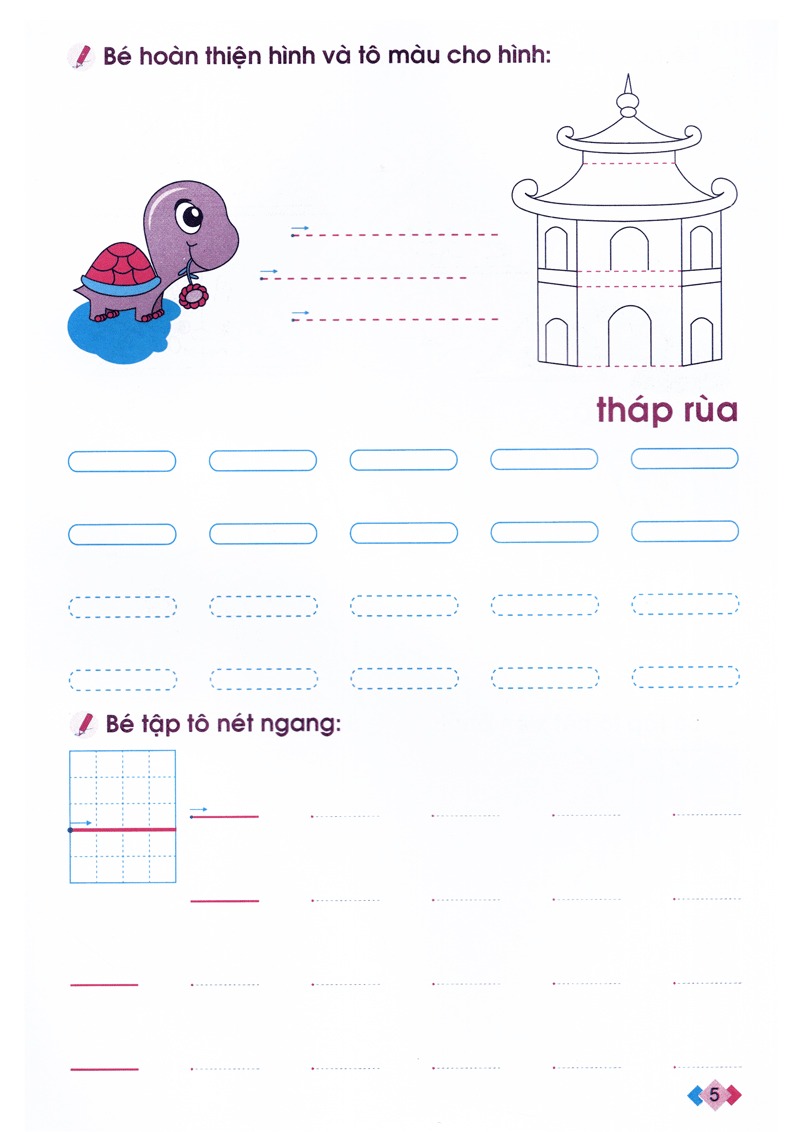 nhận biết và làm quen với nét cơ bản - dành cho bé 4-5 tuổi (tái bản 2024) - Ảnh 4