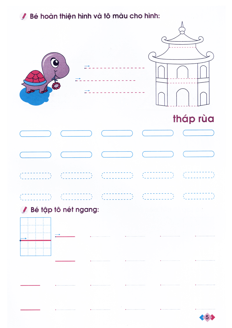 nhận biết và làm quen với nét cơ bản (dành cho trẻ 4 - 5 tuổi) - Ảnh 5