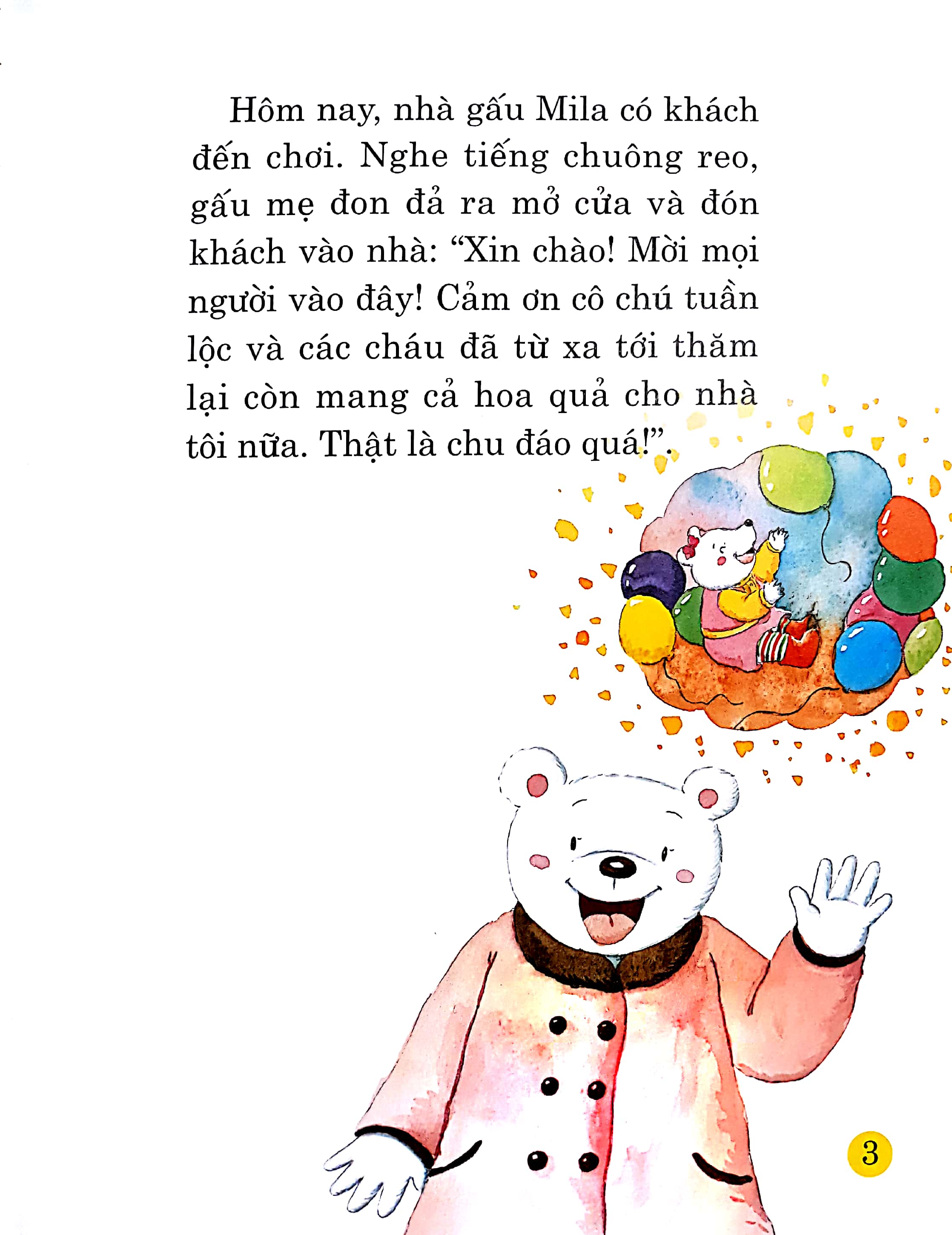 những bài học an toàn cùng gấu mila - học cách tiếp khách đến chơi nhà - Ảnh 3