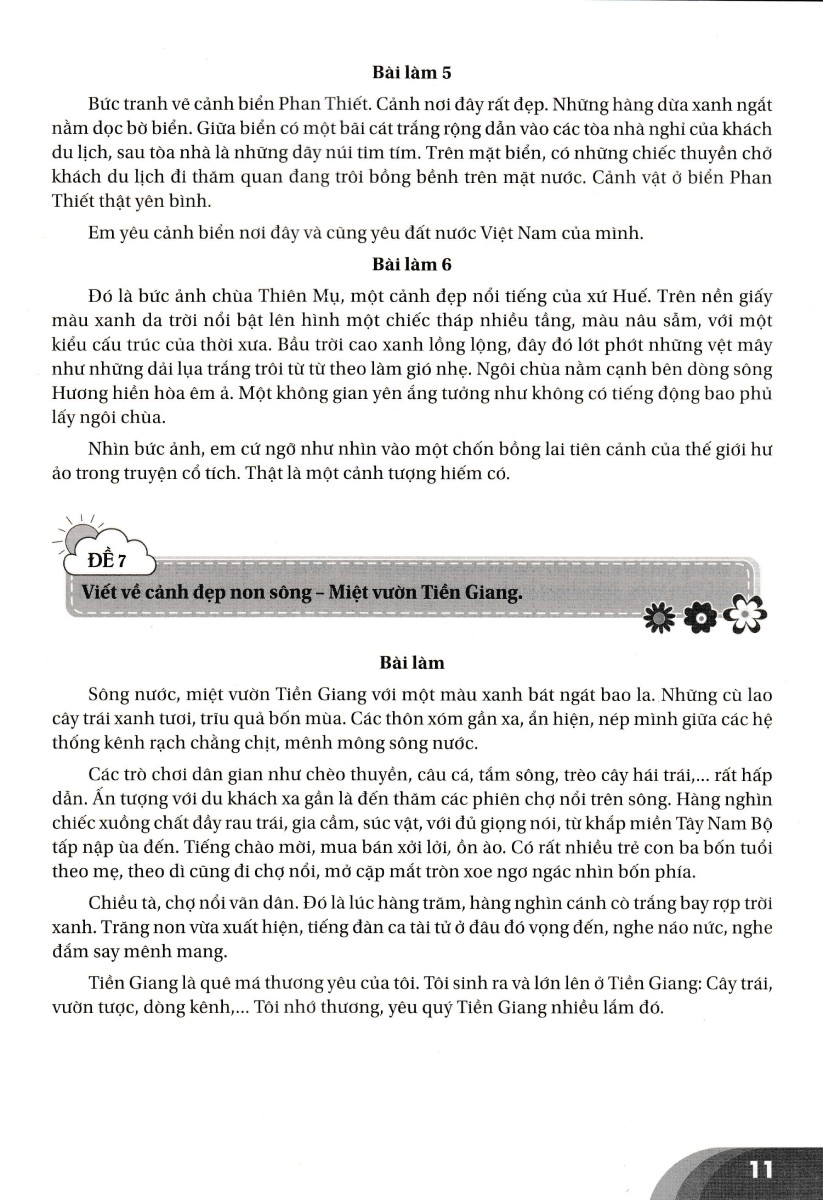 những bài làm văn mẫu 3 - tập 2 (cánh diều) - Ảnh 11