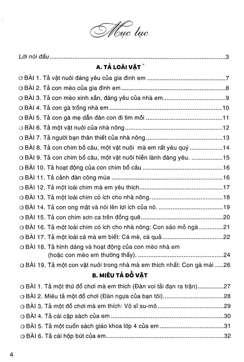 những bài văn miêu tả lớp 4 (dùng chung cho các bộ sgk hiện hành) - Ảnh 4
