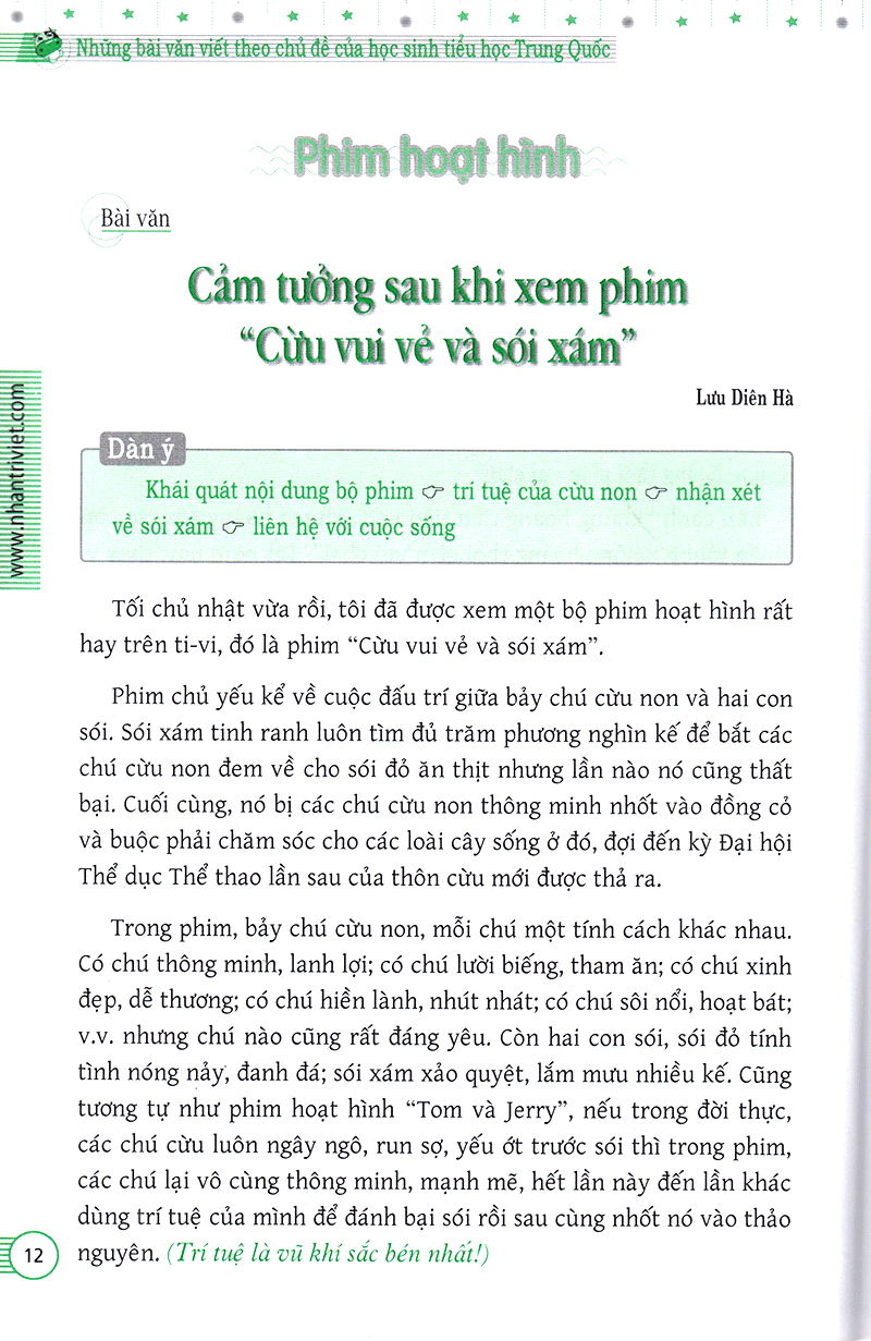 những bài viết theo chủ đề của học sinh tiểu học trung quốc - Ảnh 6