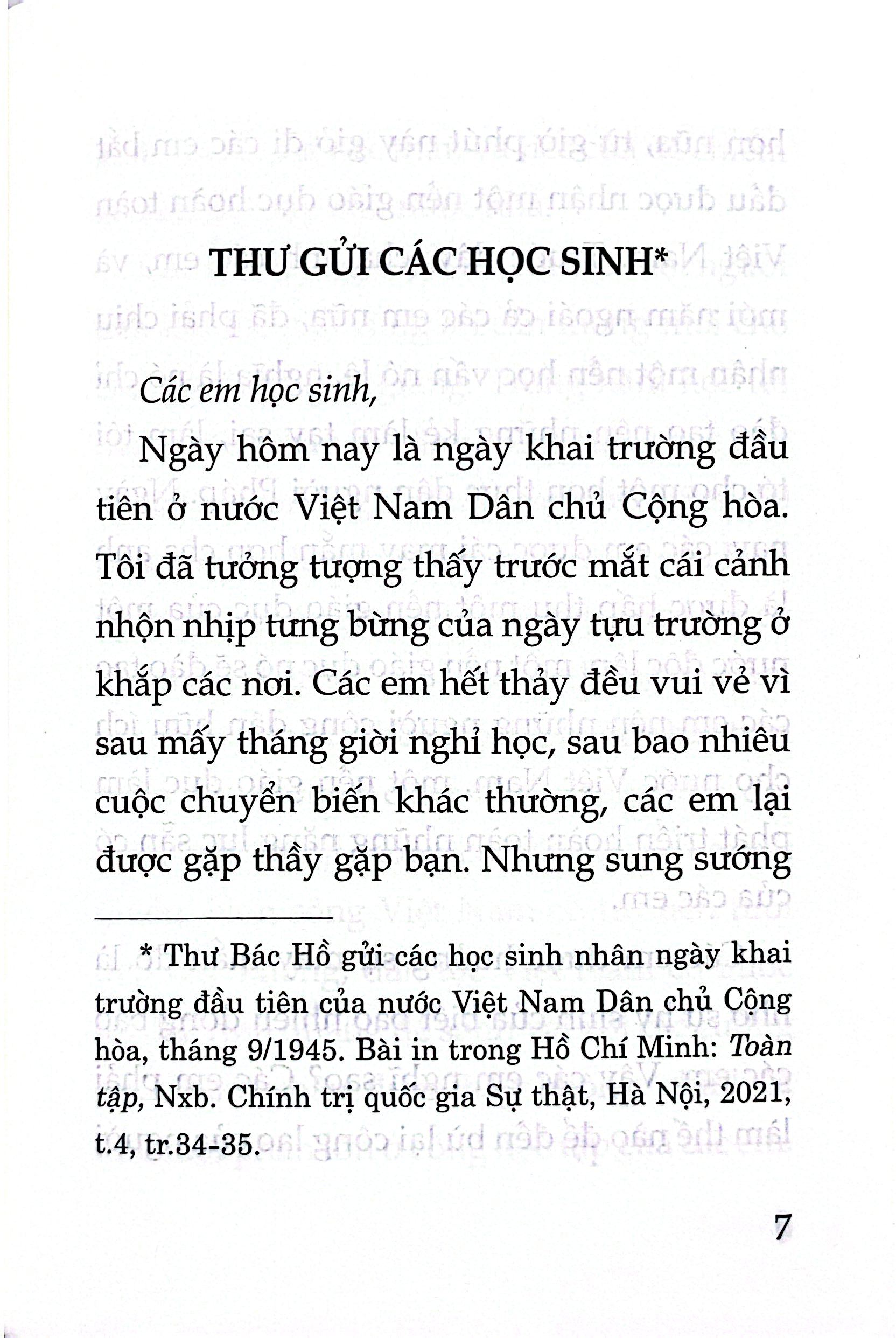 Những Bức Thư Của Bác Hồ Nhân Dịp Đầu Năm Học Mới - Ảnh 5