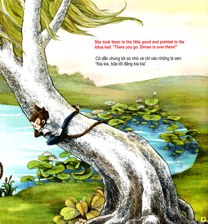 những câu chuyện thú vị giáo dục trẻ - bữa tối trên lá sen (song ngữ anh - việt) - Ảnh 10