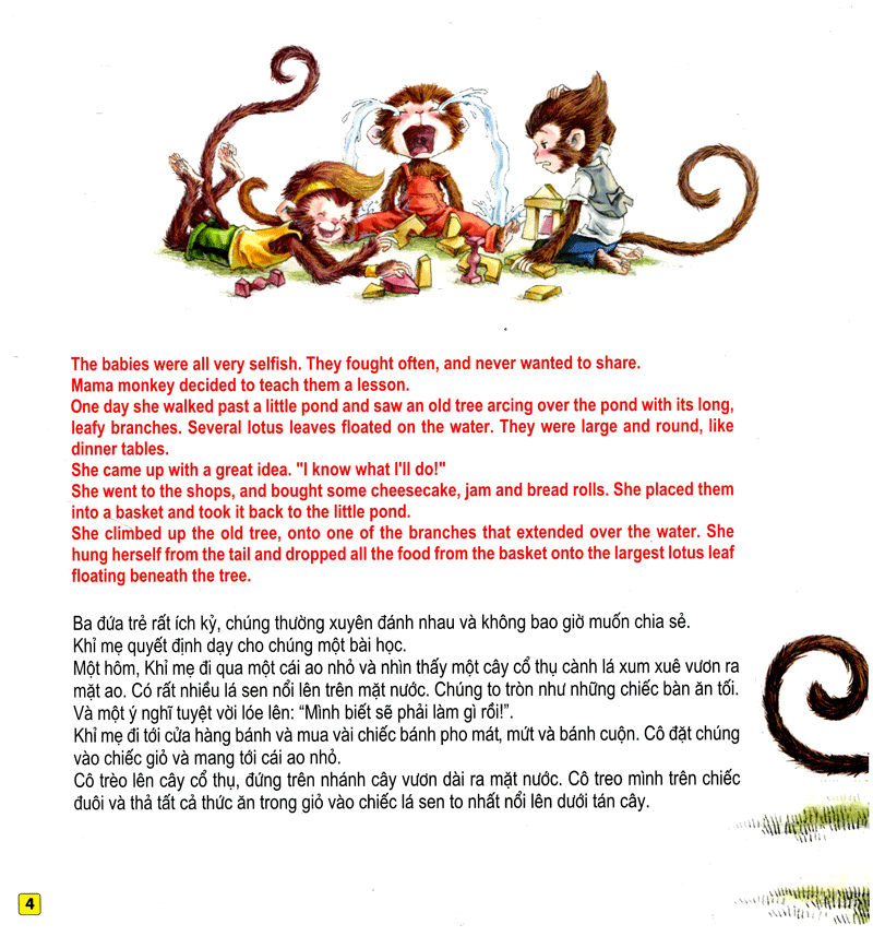 những câu chuyện thú vị giáo dục trẻ - bữa tối trên lá sen (song ngữ anh - việt) - Ảnh 5