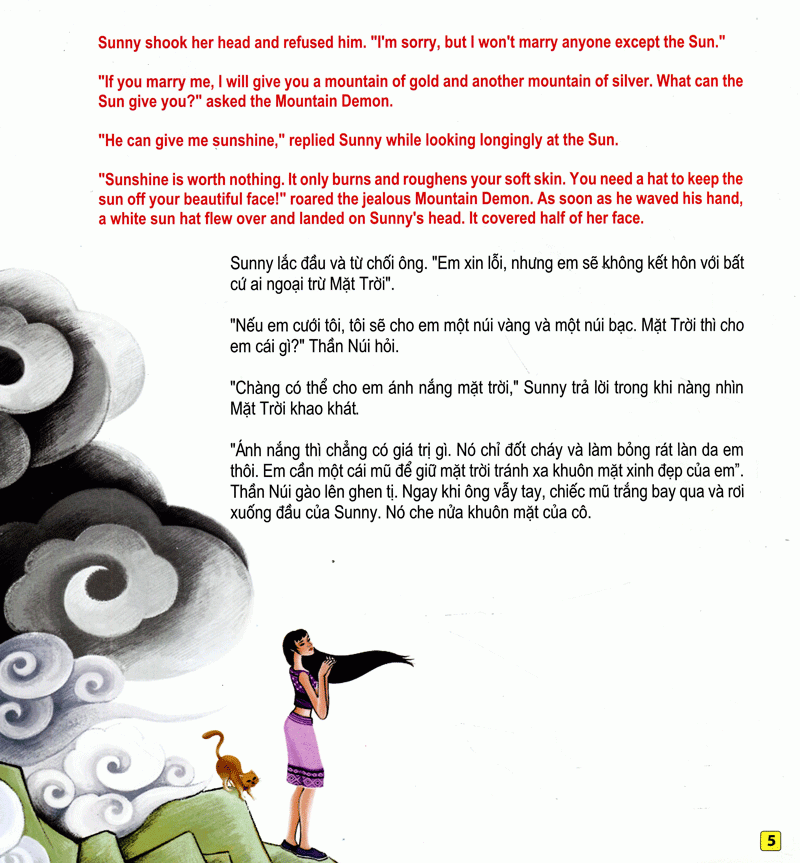 những câu chuyện thú vị giáo dục trẻ - câu chuyện về làng hoa hướng dương (song ngữ anh - việt) - Ảnh 6