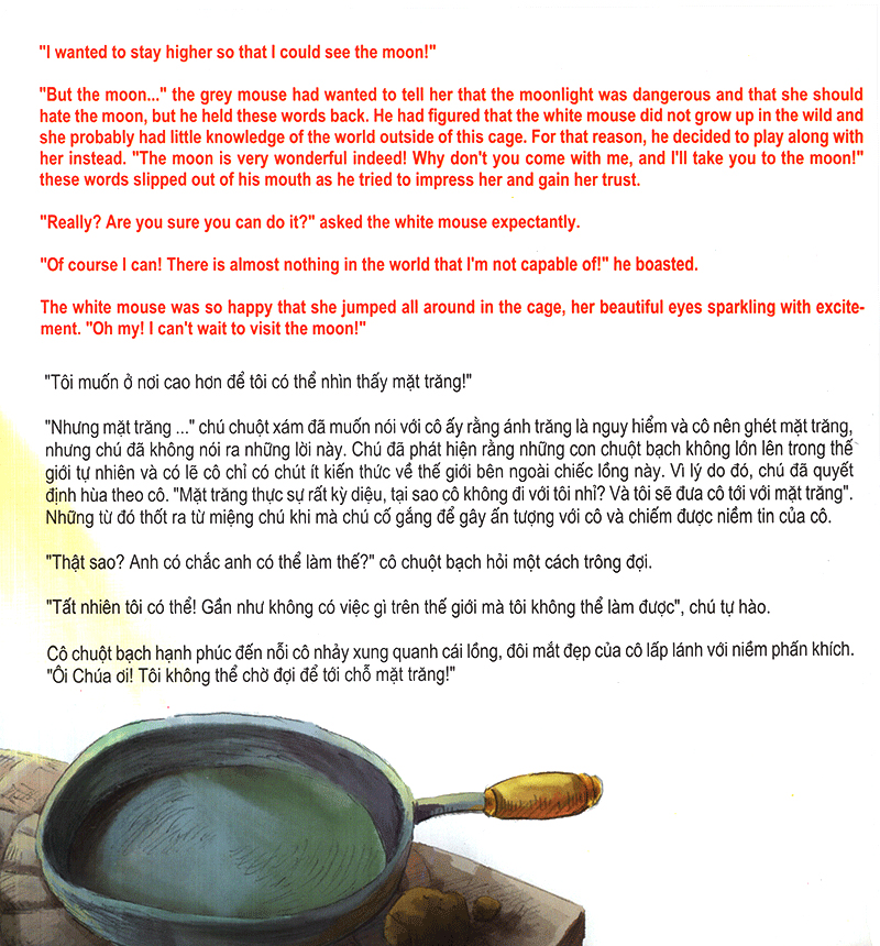 những câu chuyện thú vị giáo dục trẻ - cô chuột bạch nhỏ đuổi theo mặt trời (song ngữ anh - việt) - Ảnh 12