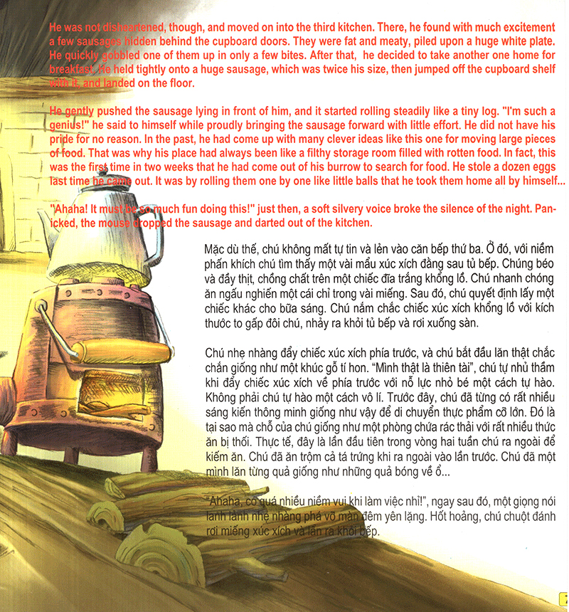 những câu chuyện thú vị giáo dục trẻ - cô chuột bạch nhỏ đuổi theo mặt trời (song ngữ anh - việt) - Ảnh 8