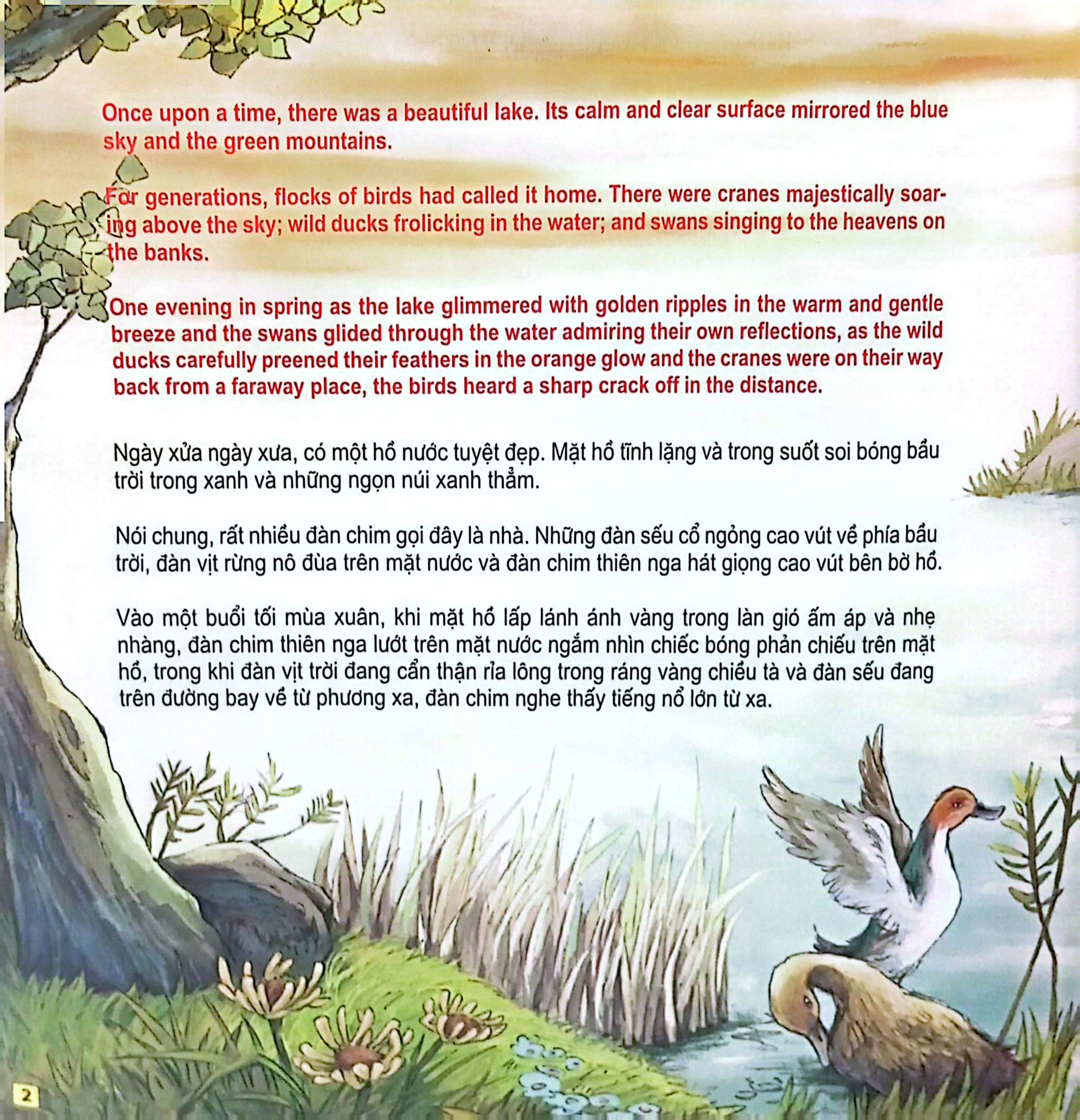 những câu chuyện thú vị giáo dục trẻ - hồ nước đông cứng (song ngữ anh - việt) - Ảnh 3