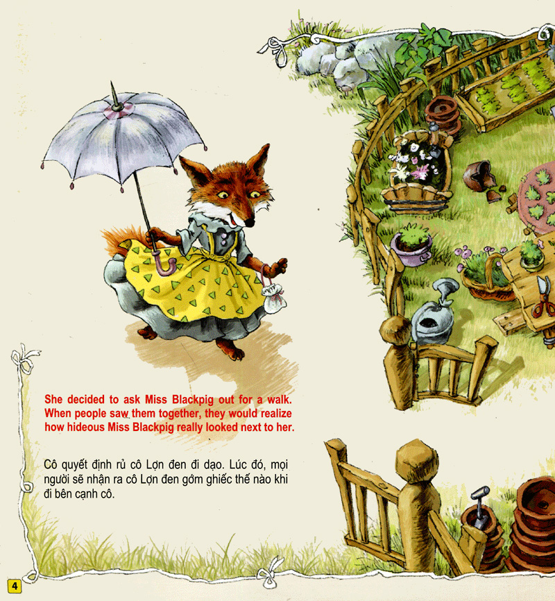 những câu chuyện thú vị giáo dục trẻ - sự quyến rũ của cô lợn đen (song ngữ anh - việt) - Ảnh 5